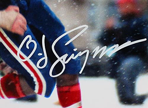 OJ Simpson Autographed Bills Breaking Tackle In Snow 8x10 HM Photo- JSA W White - Image 2
