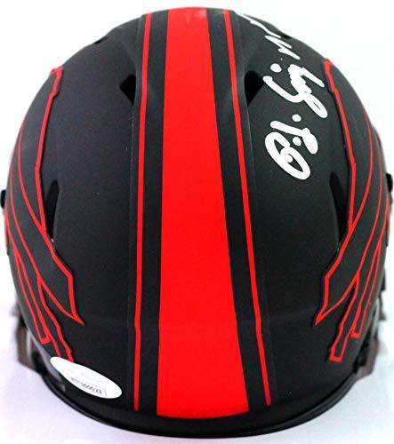 OJ Simpson Autographed Buffalo Bills Eclipse Mini Helmet- JSA W Auth Silver - Image 2