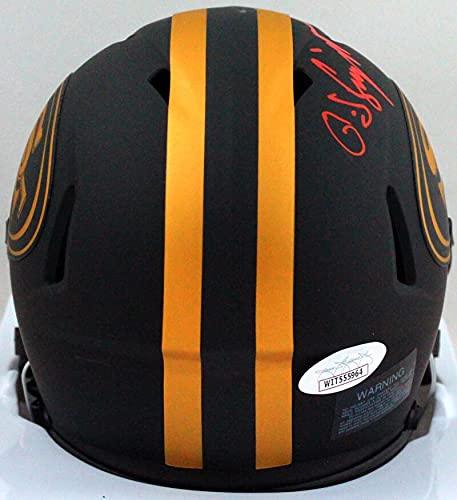 OJ Simpson Autographed Buffalo Bills Eclipse Mini Helmet- JSA W Red - Image 2