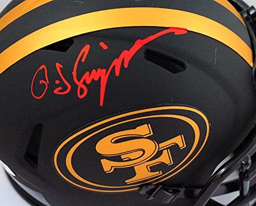 OJ Simpson Autographed Buffalo Bills Eclipse Mini Helmet- JSA W Red - Image 3