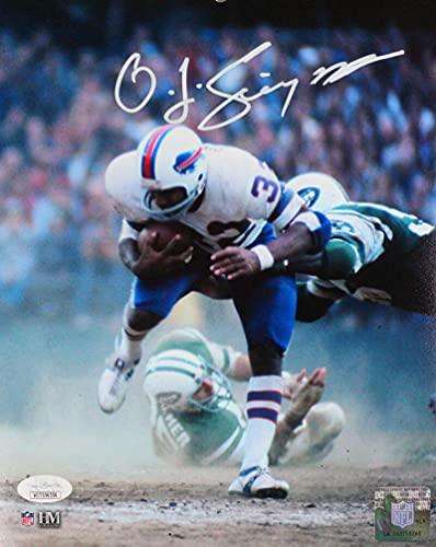 OJ Simpson Autographed Buffalo Bills Falling Down 8x10 HM Photo- JSA W White