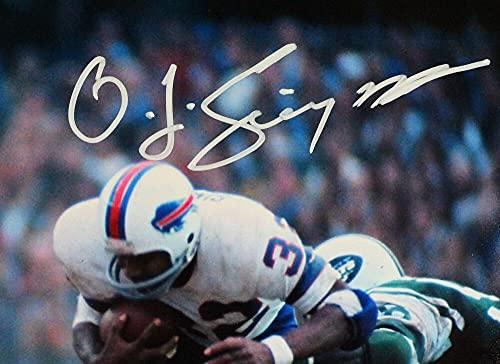 OJ Simpson Autographed Buffalo Bills Falling Down 8x10 HM Photo- JSA W White - Image 2