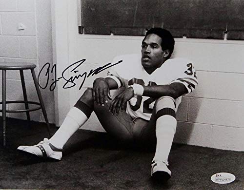 OJ Simpson Signed Buffalo Bills 8x10 B&W In Locker Room Photo- JSA W Auth *Black - Image 4