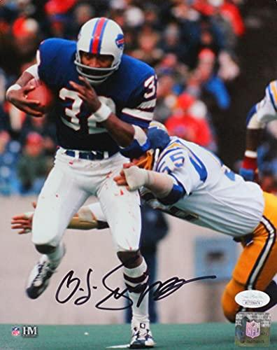 OJ Simpson Signed Buffalo Bills Run In Bloody Pants 8x10 HM Photo- JSA W Black