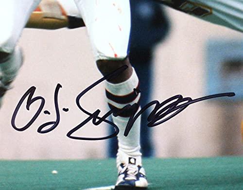 OJ Simpson Signed Buffalo Bills Run In Bloody Pants 8x10 HM Photo- JSA W Black - Image 2