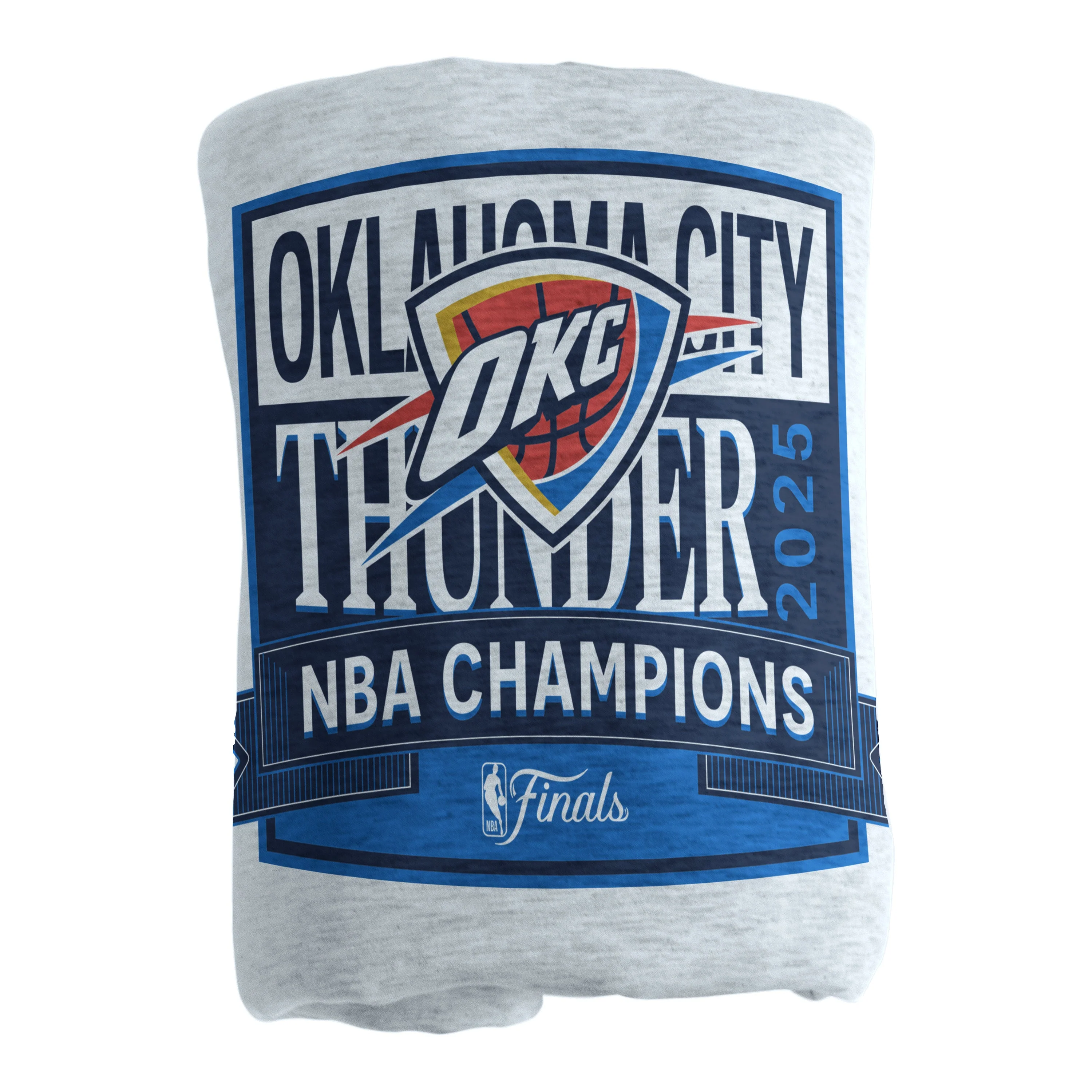 Oklahoma City Thunder 2025 NBA Champions Sublimated Sweatshirt Blanket - Image 3
