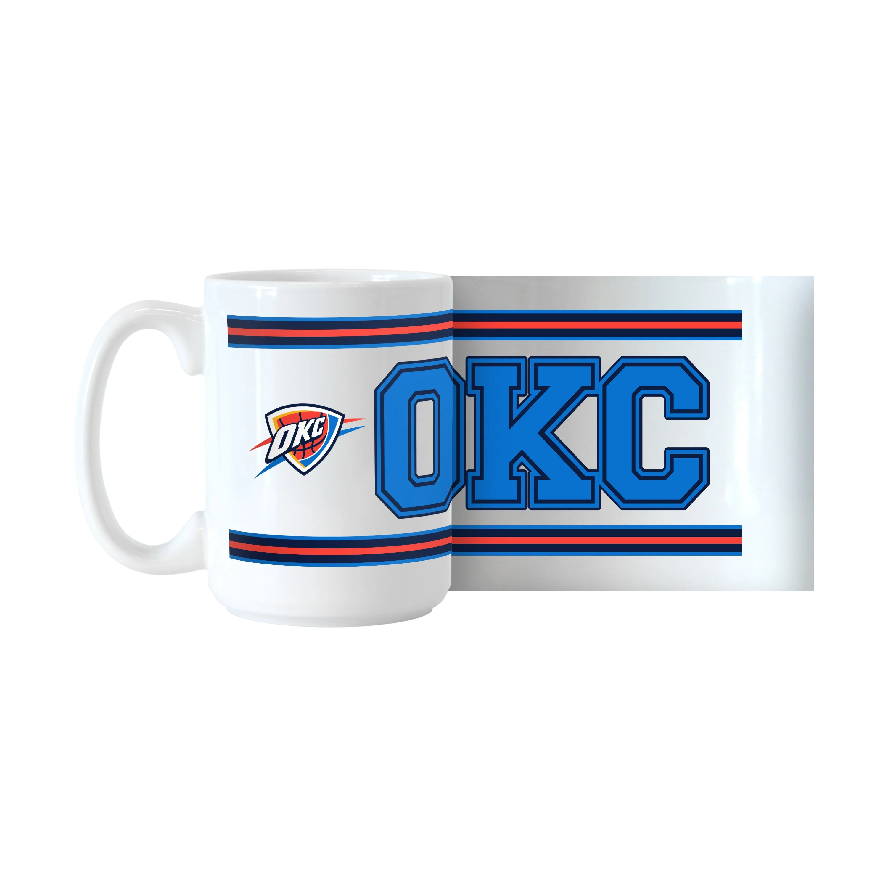 Oklahoma City Thunder 15oz Overtime Stripe Sublimated Mug - Image 2
