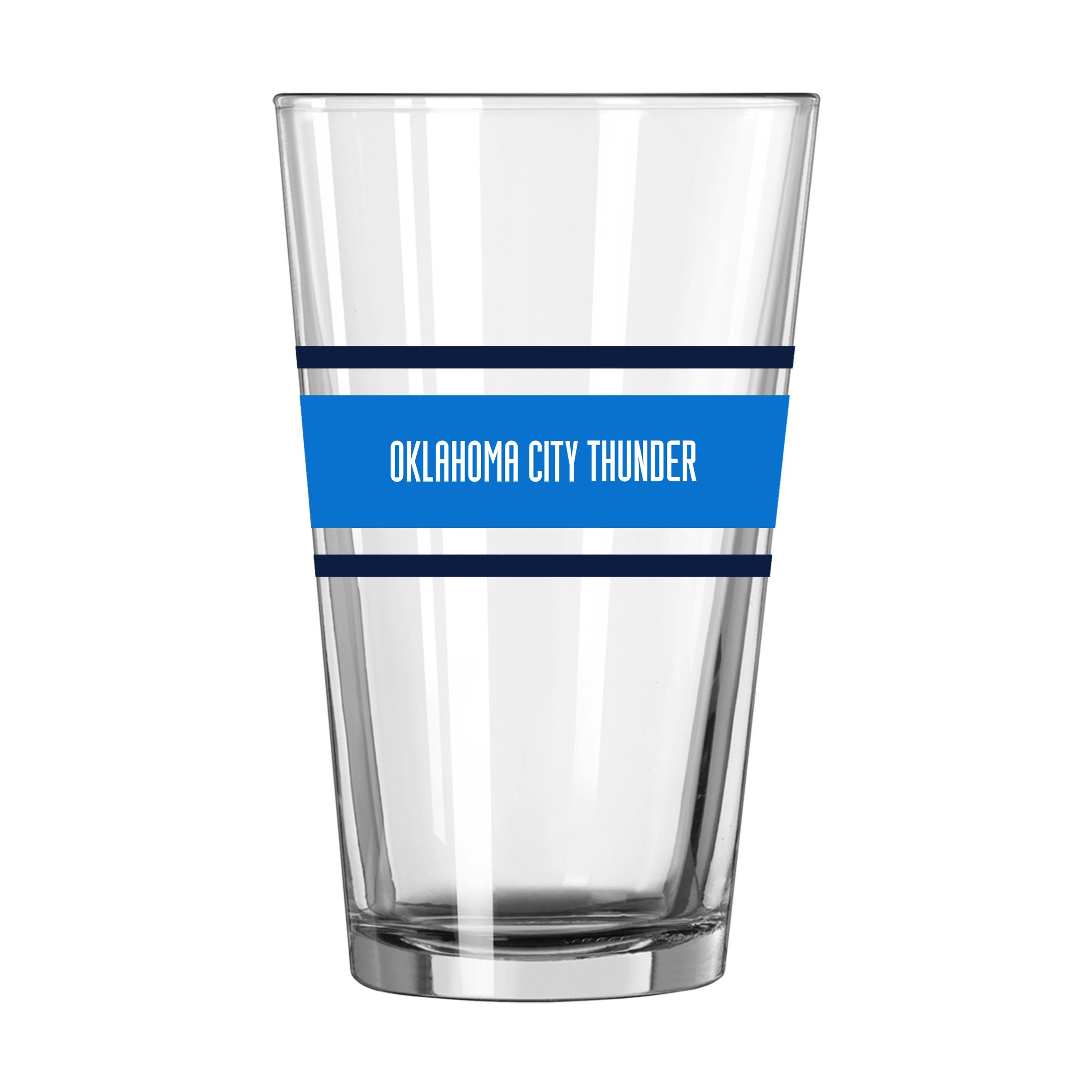 Oklahoma City Thunder 16oz Stripe Pint Glass - Image 2