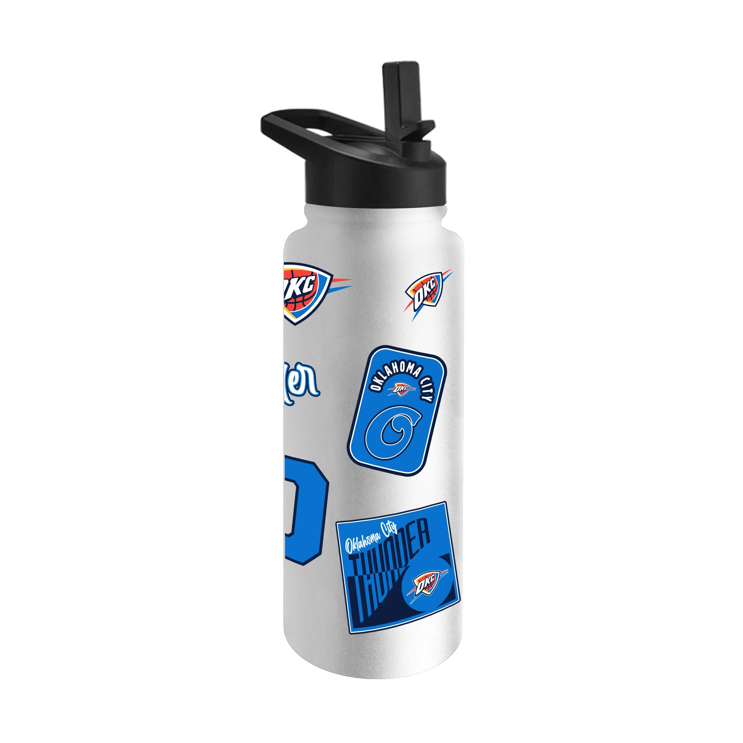Oklahoma City Thunder 34oz White Dreamweave Quencher Bottle - Image 2