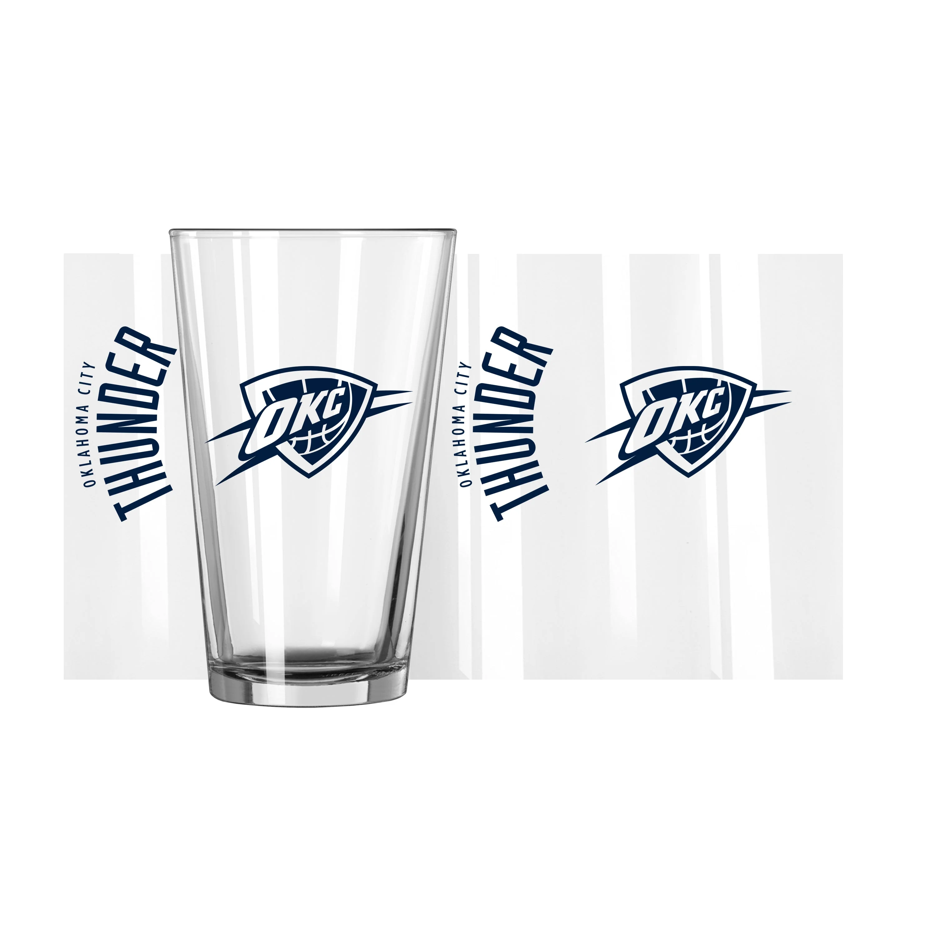Oklahoma City Thunder Navy 16oz Gameday Pint Glass - Image 2