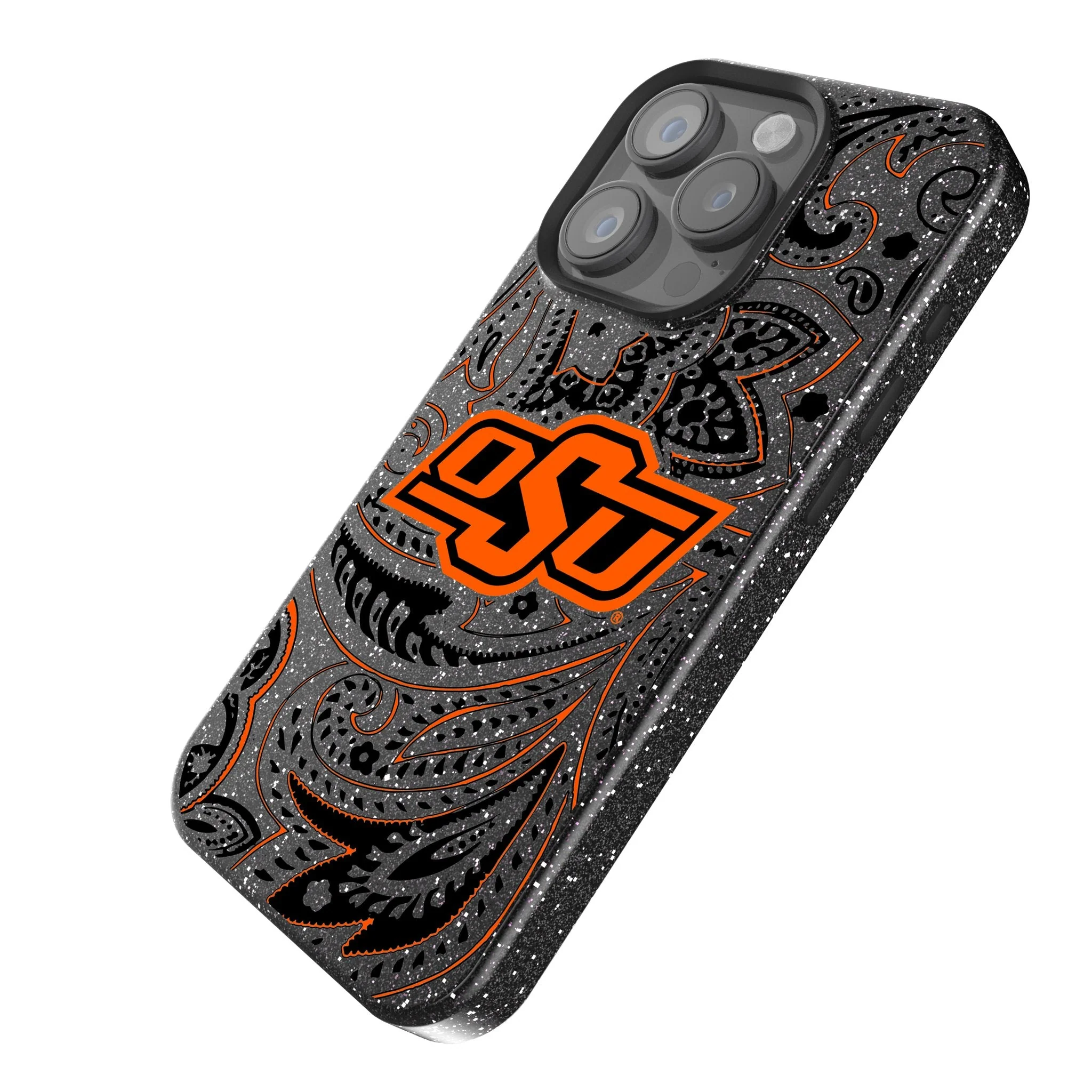 Oklahoma State University Cowboys Paisley Bling Phone Case - Image 2