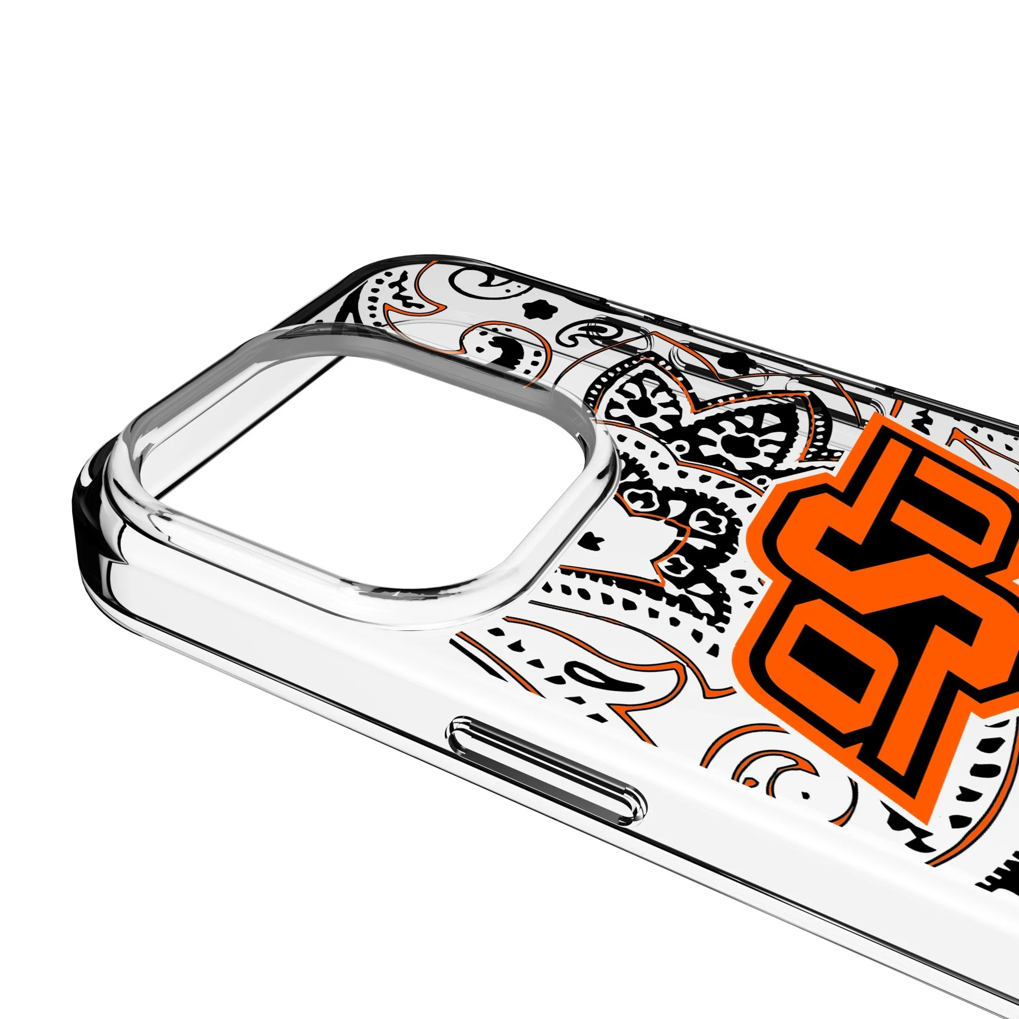 Oklahoma State University Cowboys Paisley Clear Phone Case for Apple iPhone - Image 3
