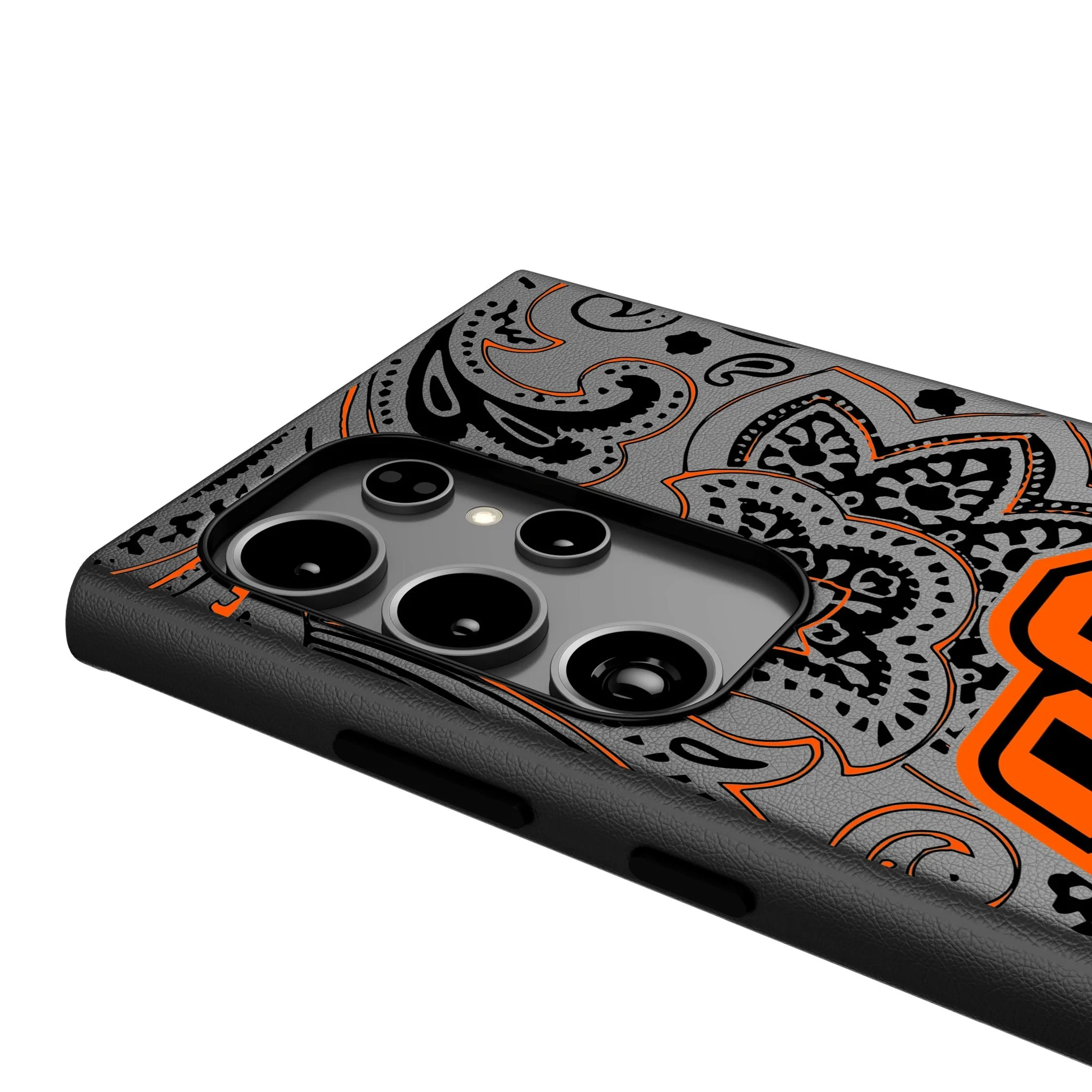 Oklahoma State University Cowboys Paisley MagSafe Compatible Phone Case for Samsung Galaxy - Image 4
