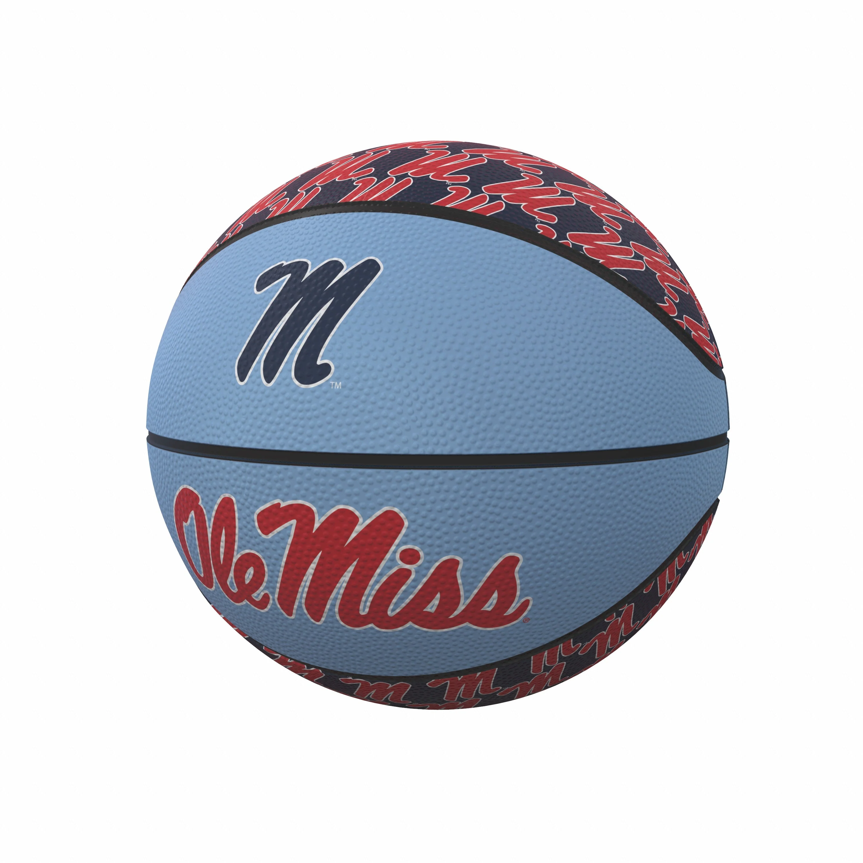 Ole Miss M Lockup Mini Rubber Basketball
