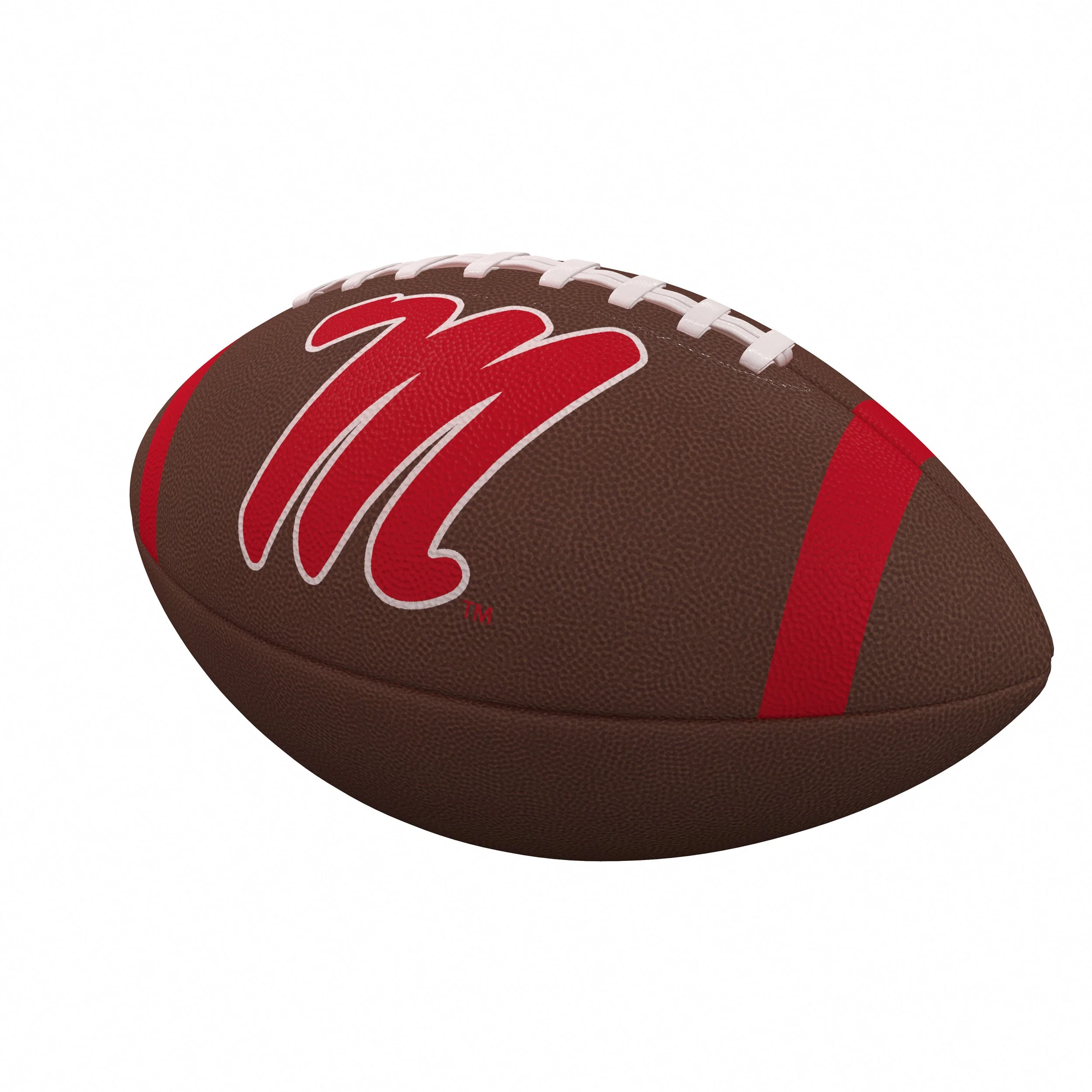 Ole Miss Team Stripe Official-Size Composite Football