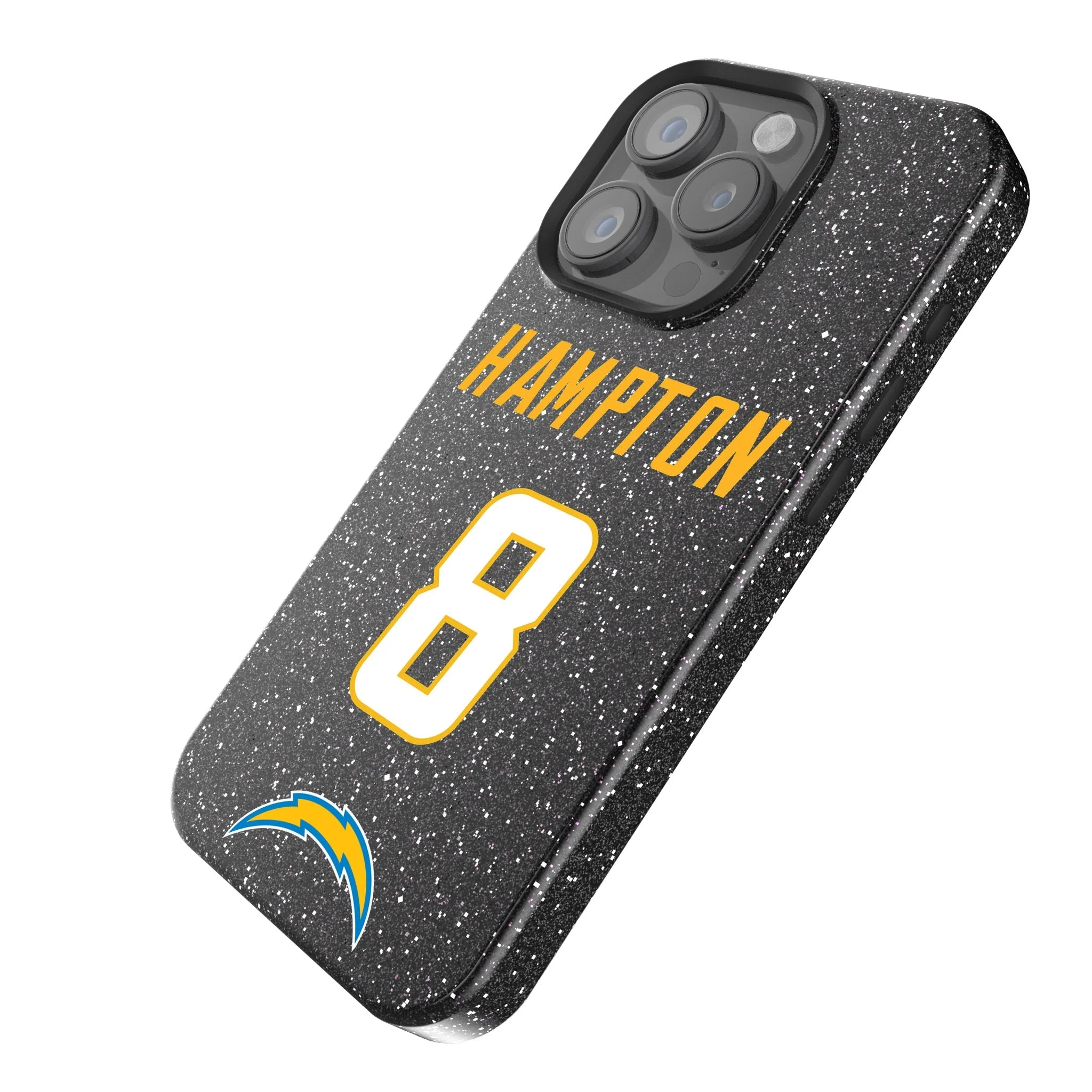 Omarion Hampton Los Angeles Chargers 8 Game Tactic Bling Phone Case for Apple iPhone - Image 2
