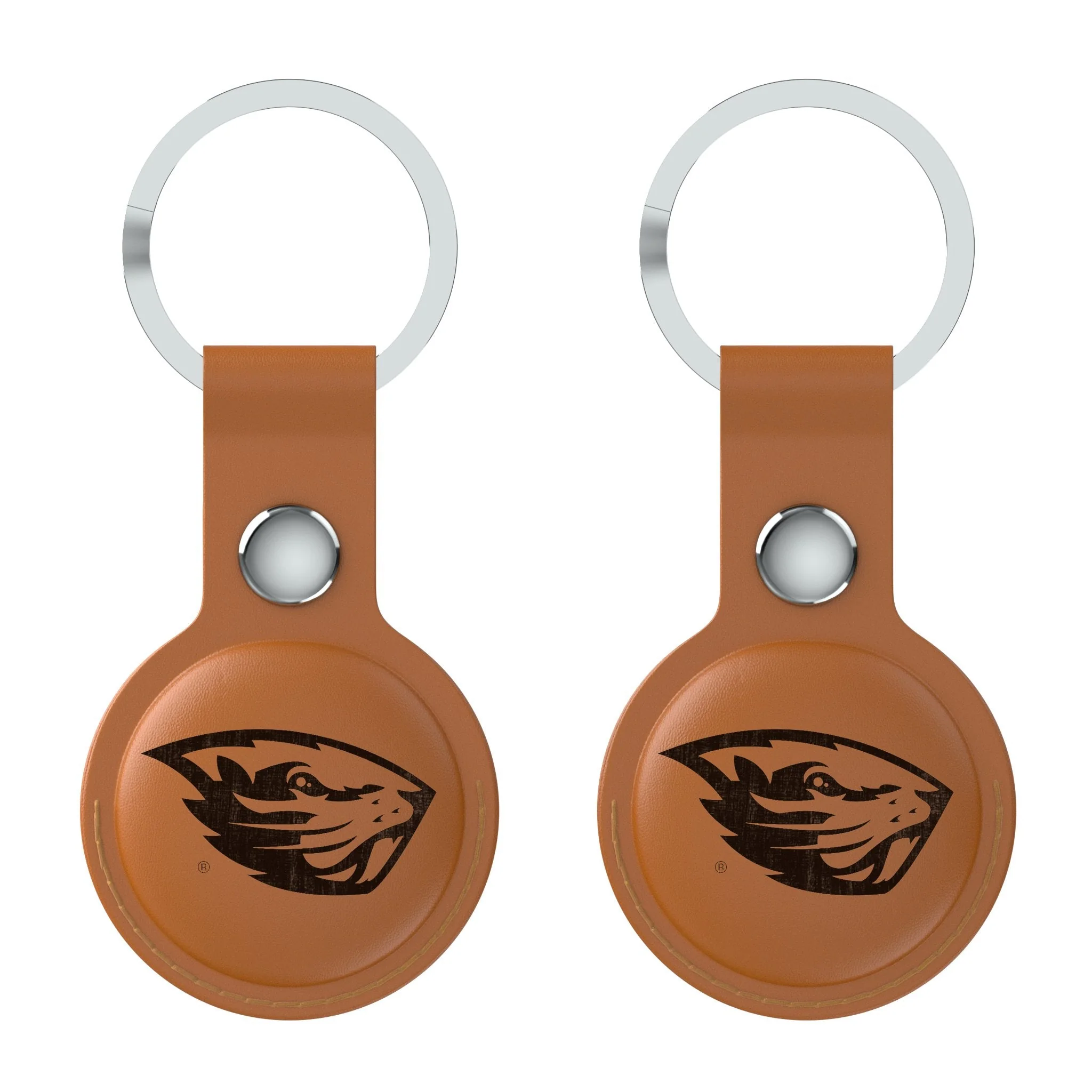 Oregon State University Beavers Burn Brown Airtag Holder 2-Pack - Image 2