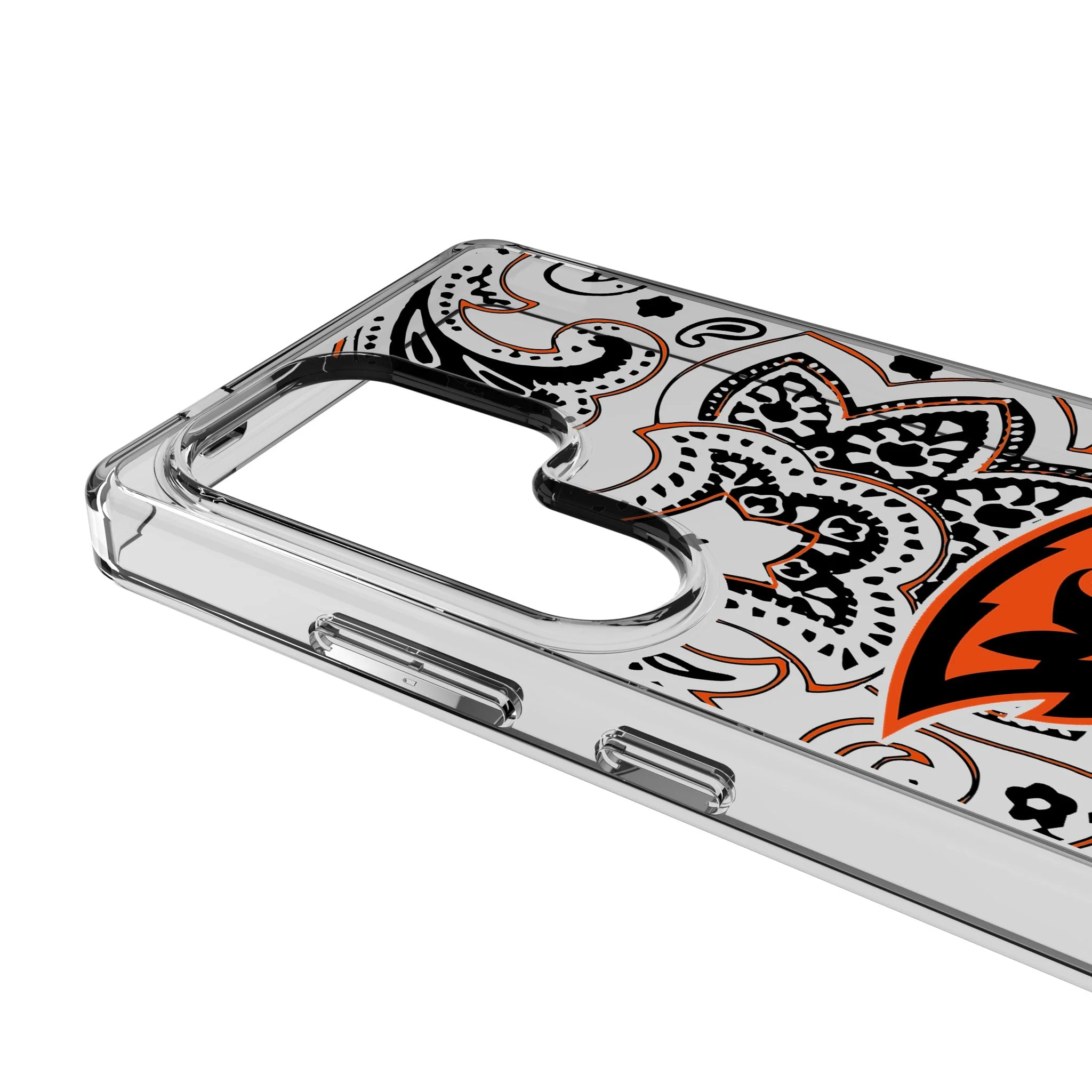 Oregon State University Beavers Paisley Clear Phone Case for Samsung Galaxy - Image 3
