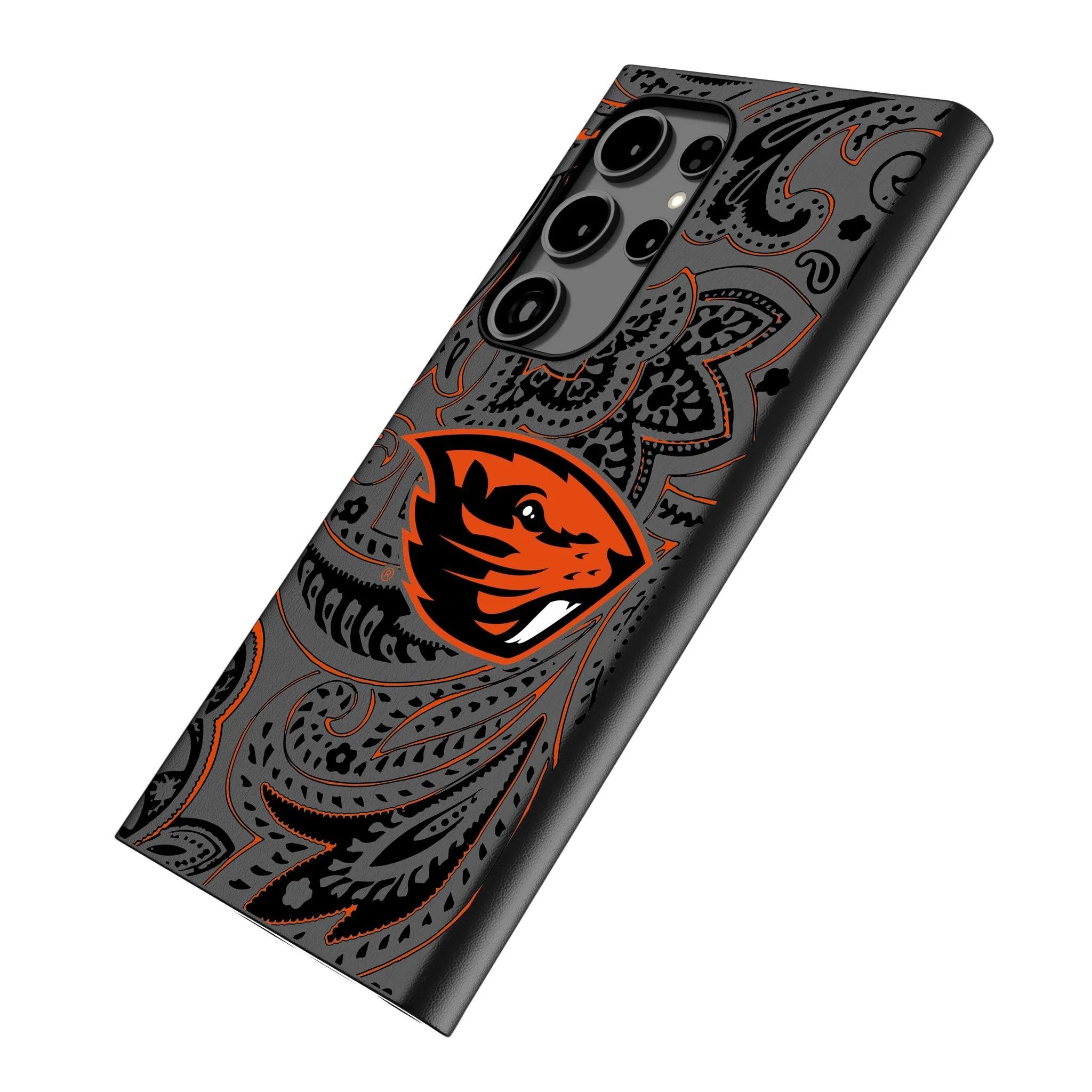 Oregon State University Beavers Paisley MagSafe Compatible Phone Case for Samsung Galaxy - Image 2