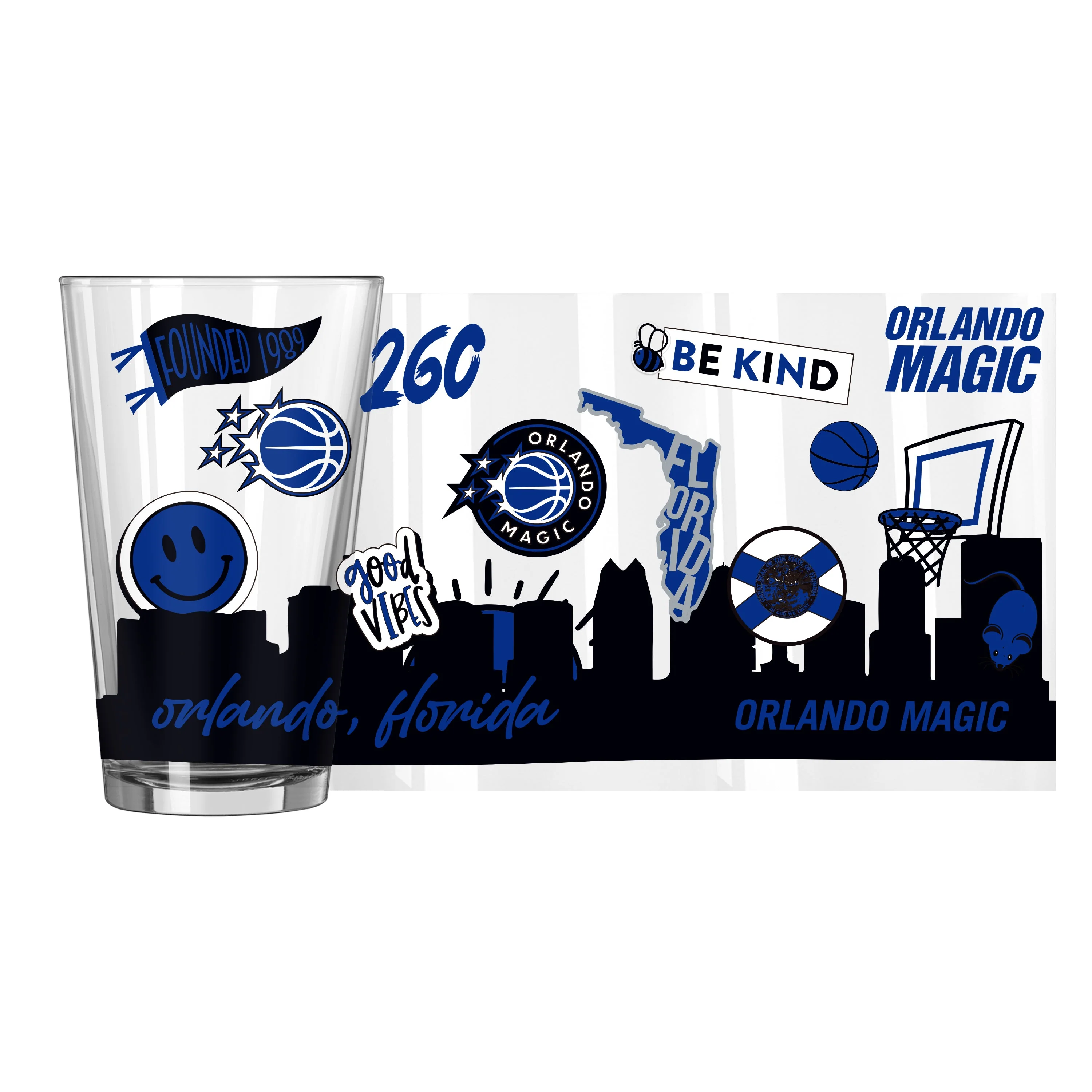 Orlando Magic 16oz Native Pint Glass - Image 2