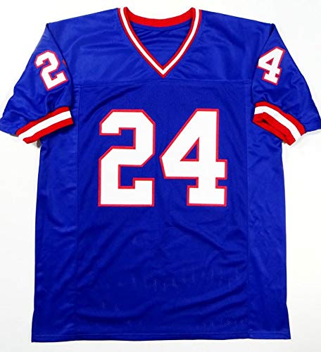 Ottis Anderson Autographed Blue Pro Style Jersey - Beckett Auth *2 - Image 2