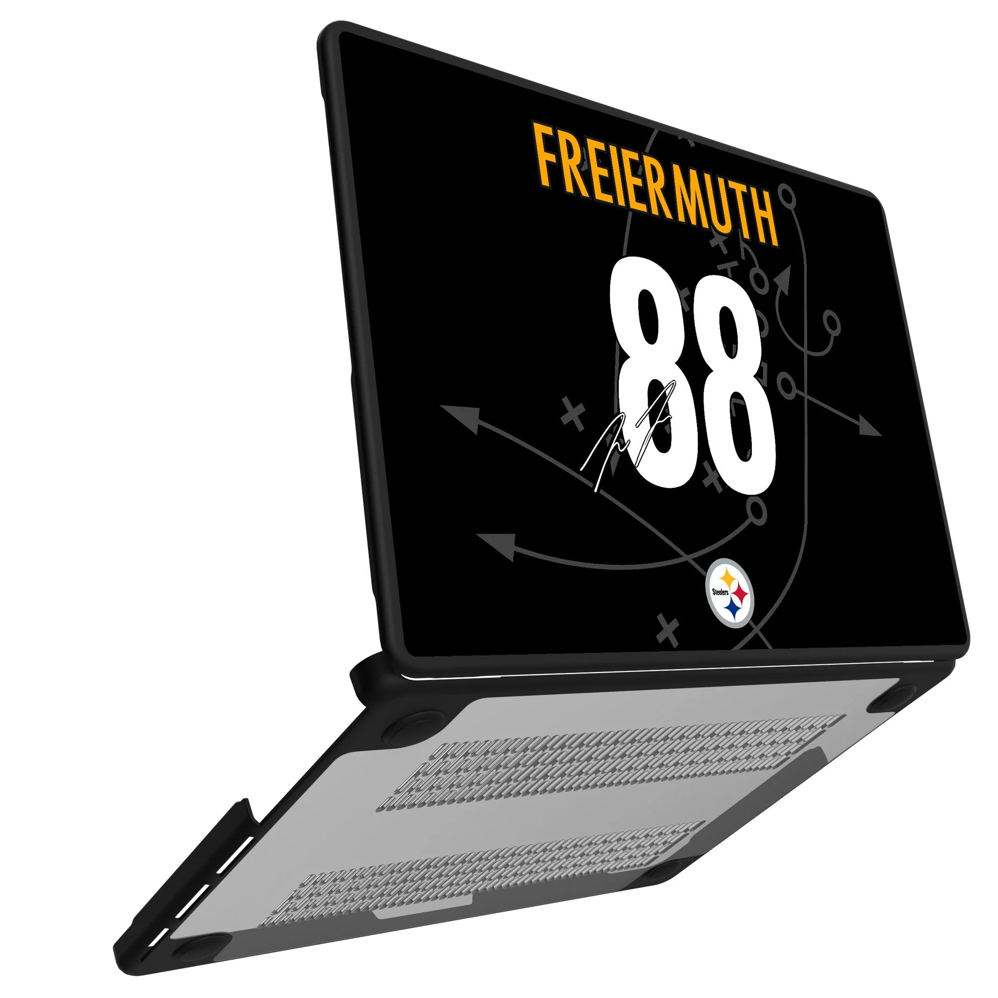 Pat Freiermuth Pittsburgh Steelers 88 Game Tactic Laptop Case for Apple MacBook - Image 2