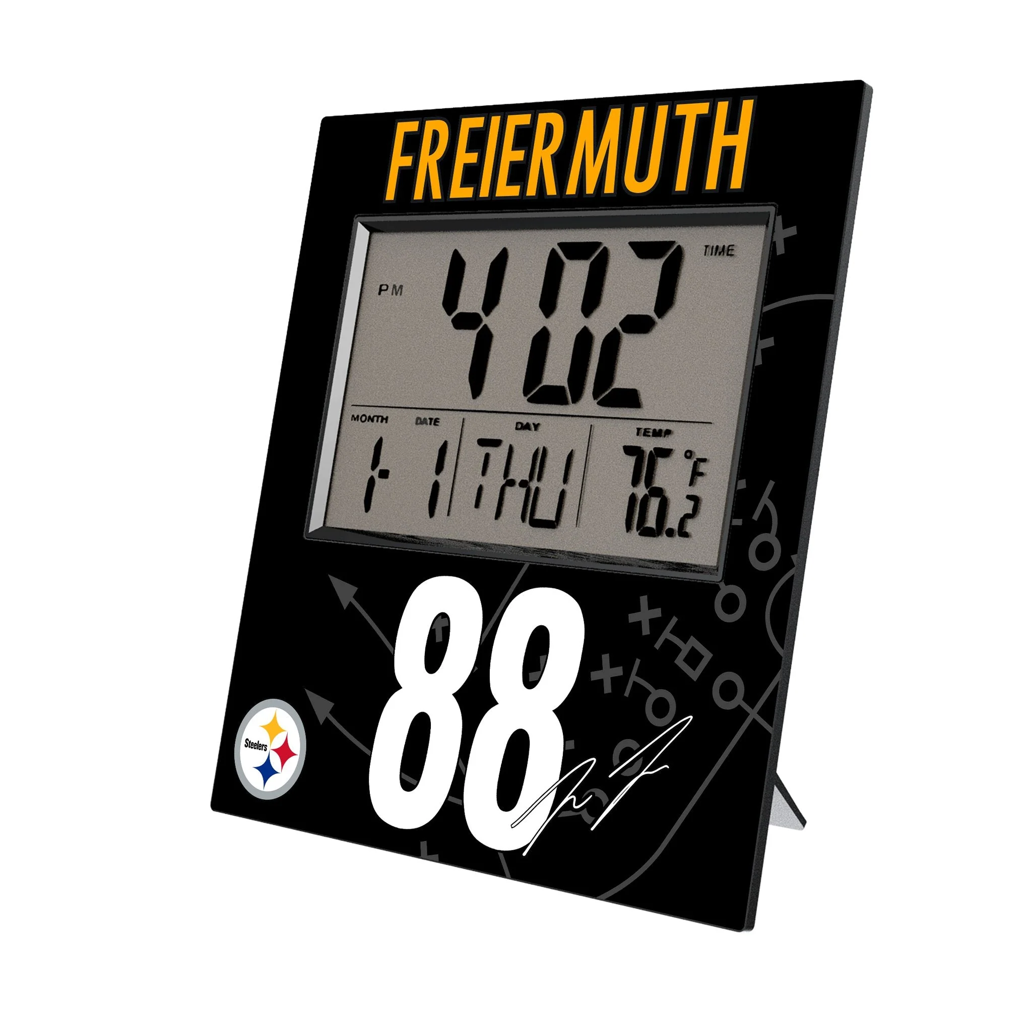 Pat Freiermuth Pittsburgh Steelers 88 Game Tactic Wall Clock