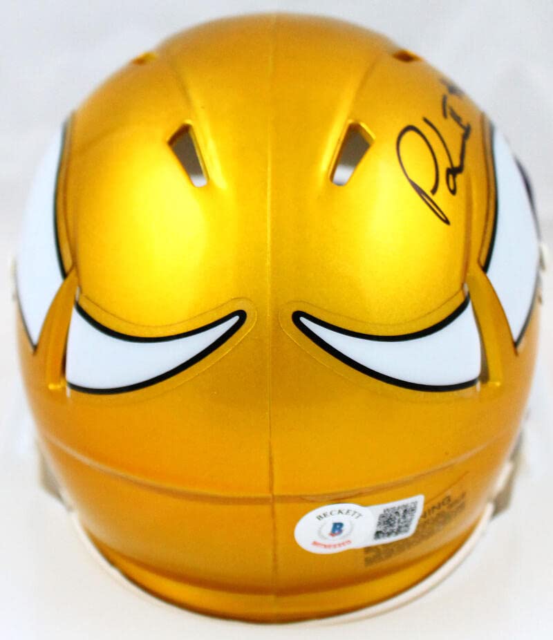 Patrick Jones Autographed Minnesota Vikings Flash Speed Mini Helmet-Beckett W Hologram Black - Image 4