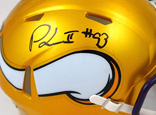 Patrick Jones Autographed Minnesota Vikings Flash Speed Mini Helmet-Beckett W Hologram Black - Image 5