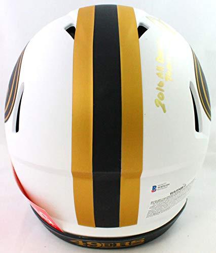 Patrick Willis Signed 49ers Lunar Authentic FS Helmet w/ 3 Insc- Beckett W Gold - Image 3