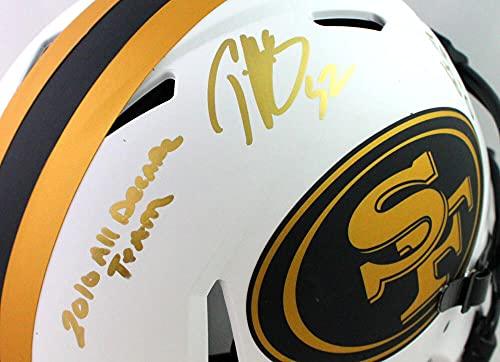 Patrick Willis Signed 49ers Lunar Authentic FS Helmet w/ 3 Insc- Beckett W Gold - Image 6
