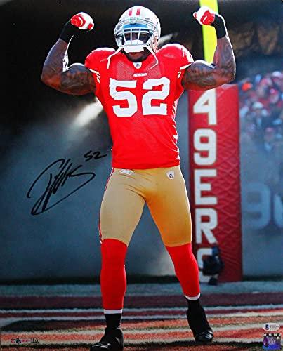 Patrick Willis Signed San Francisco 49ers Flexing 16x20 HM Photo- Beckett W Blk