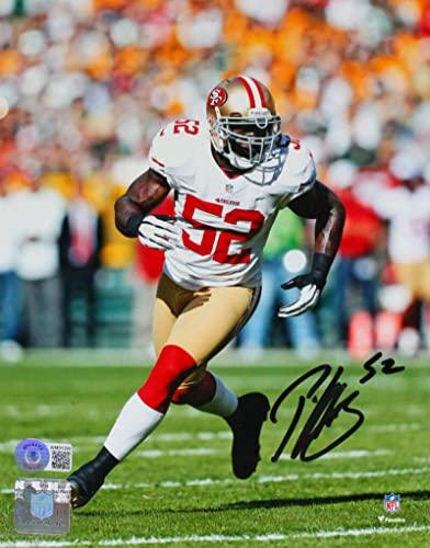 Patrick Willis Signed San Francisco 49ers Running 8x10 Photo-Beckett W Hologram Black