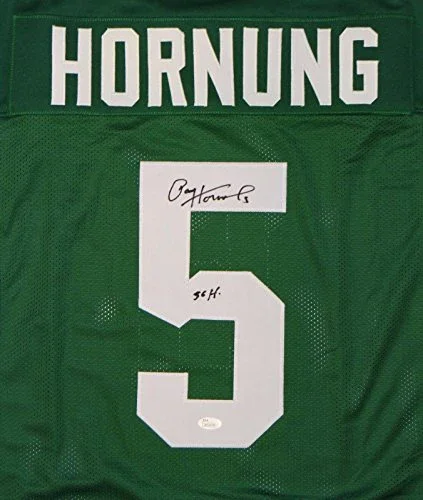Paul Hornung Signed / Autographed Green Jersey with 59 Heisman and JSA W - Image 2