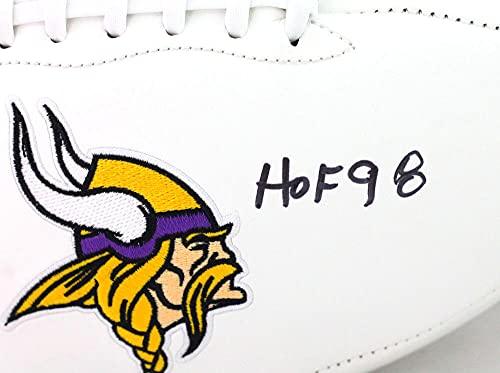 Paul Krause Autographed Minnesota Vikings Logo Football W/HOF- Beckett W Black - Image 3