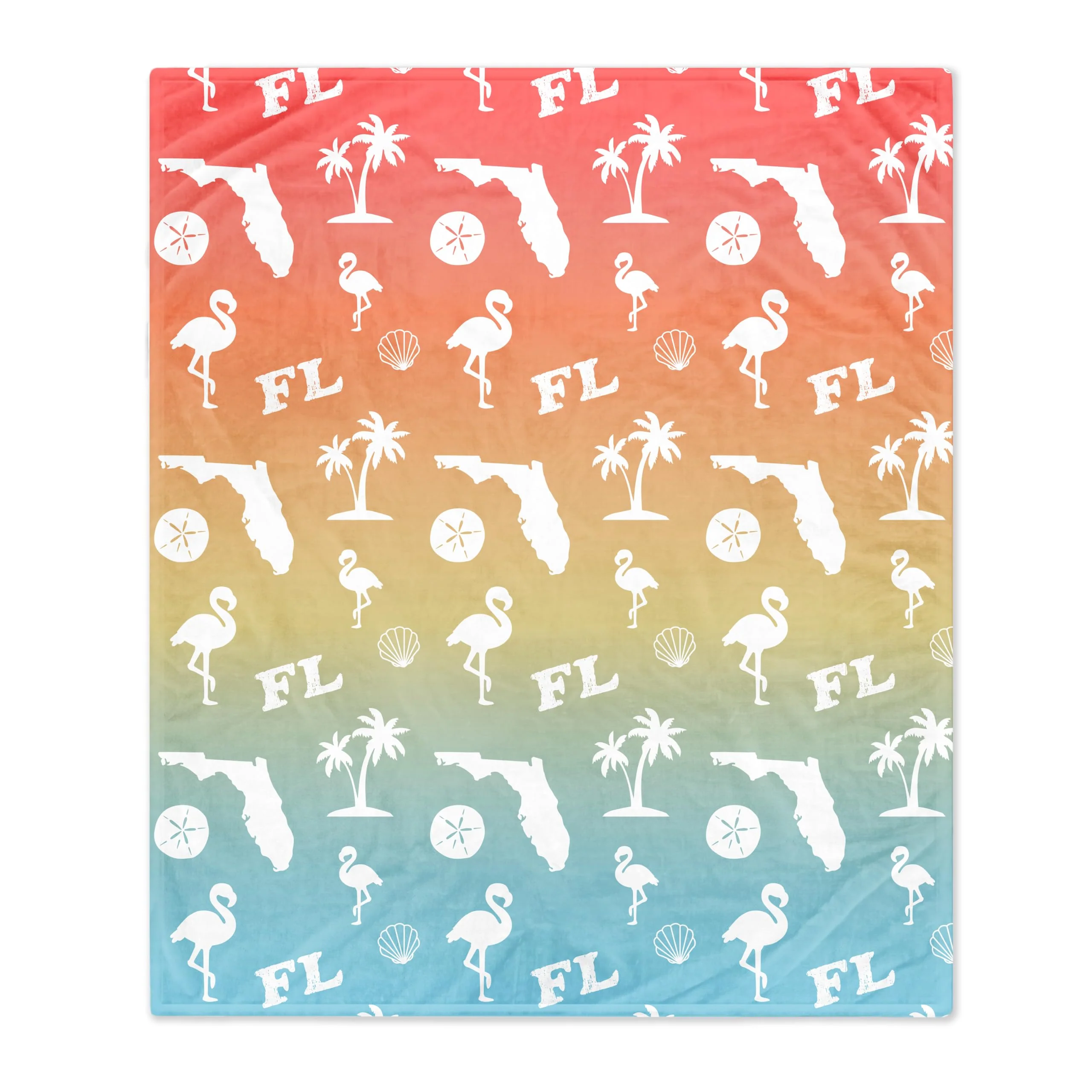 Pegasus Sports Florida Symbols 50" x 60" Flannel Fleece Throw Blanket