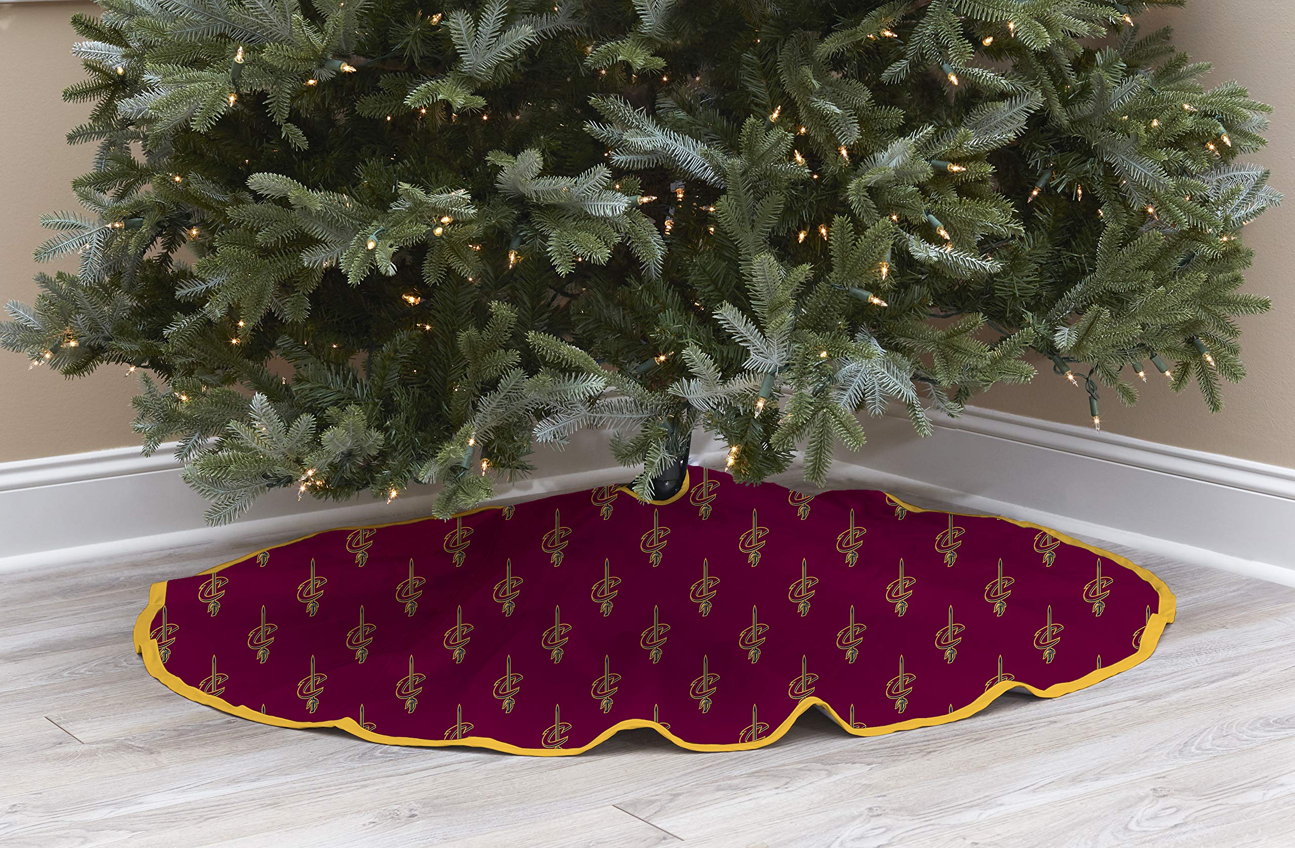 Pegasus Sports NBA Microplush Logo Christmas Tree Skirt, 52", Cleveland Cavaliers - Image 2