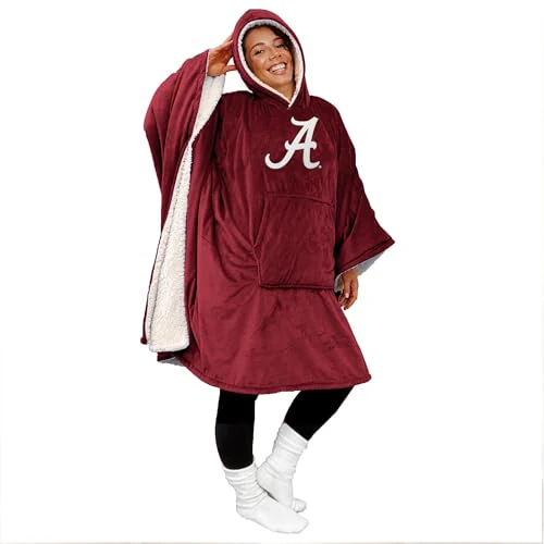 Pegasus Sports NCAA Alabama Crimson Tide Team Color Bloncho w/Logo Patch & Sherpa - Image 2