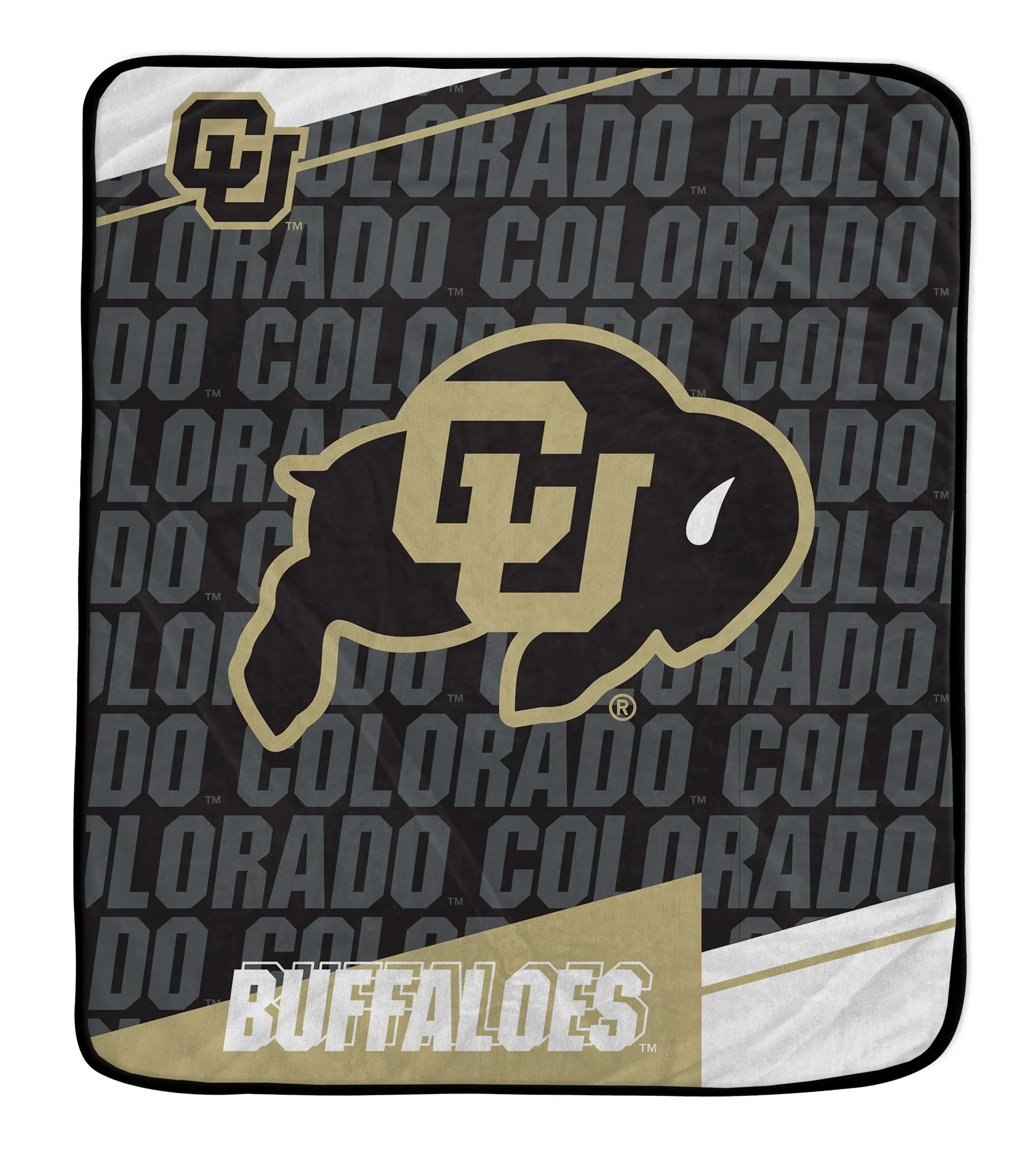 Pegasus Sports NCAA Colorado Buffaloes Diagonal Ghost Ultra Soft Blanket