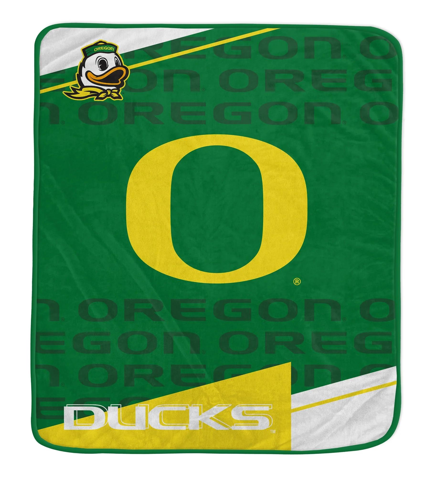 Pegasus Sports NCAA Oregon Ducks Diagonal Ghost Ultra Soft Blanket
