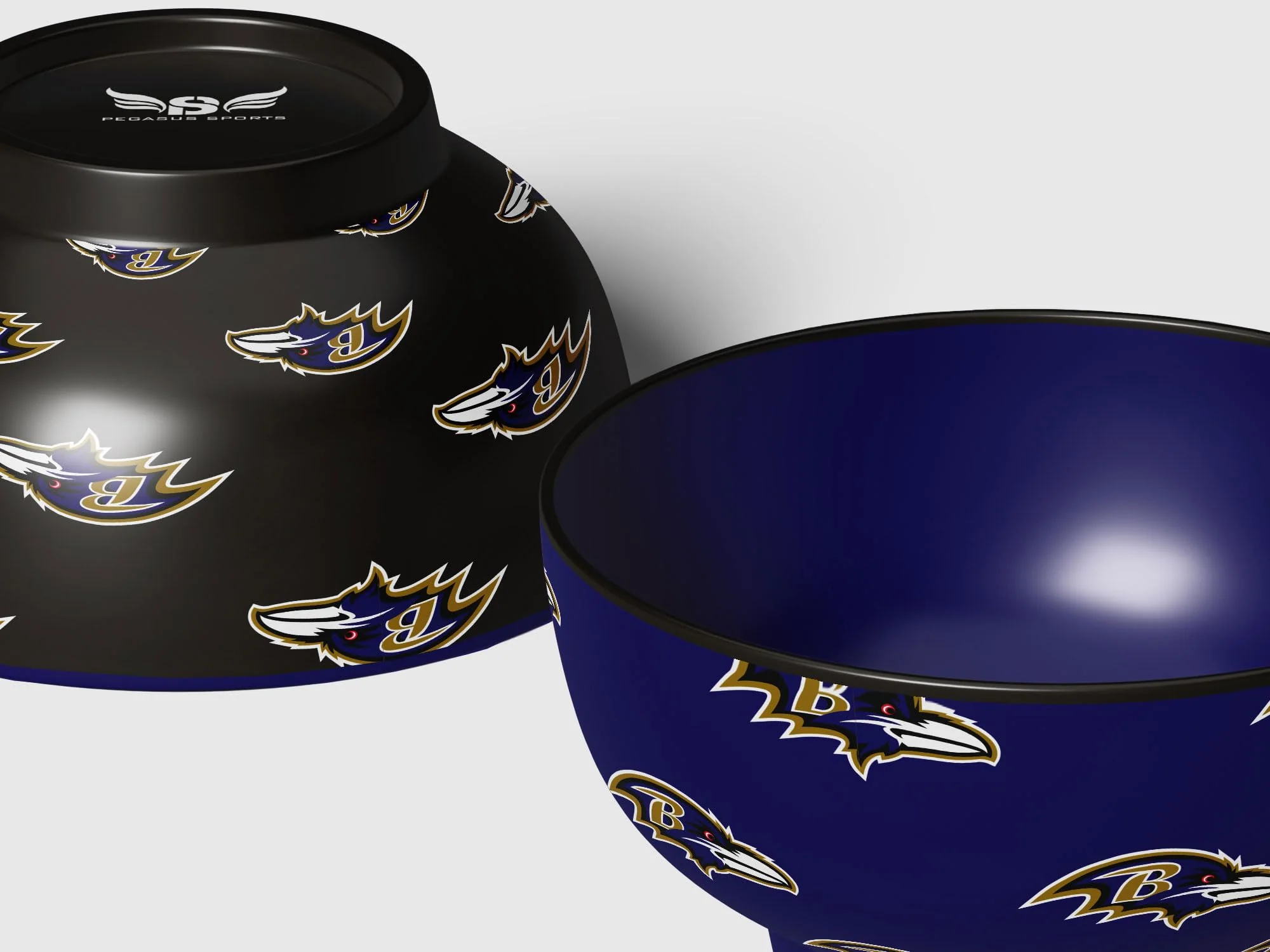 Pegasus Sports NFL Baltimore Ravens Home and Away 2 Pack Serving Bowls - Image 4