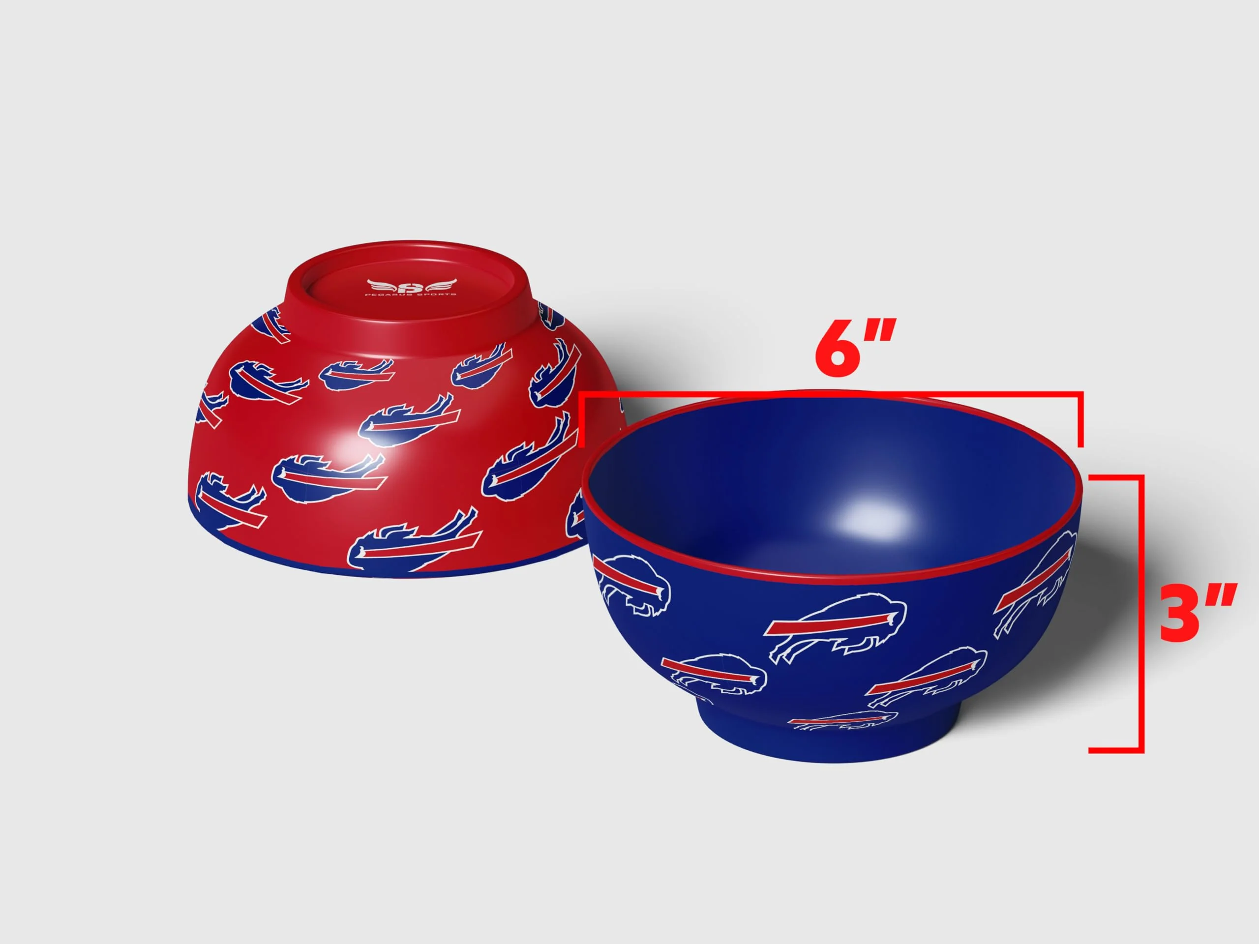 Pegasus Sports NFL Buffalo Bills Home and Away 2 Pack Serving Bowls - Image 3