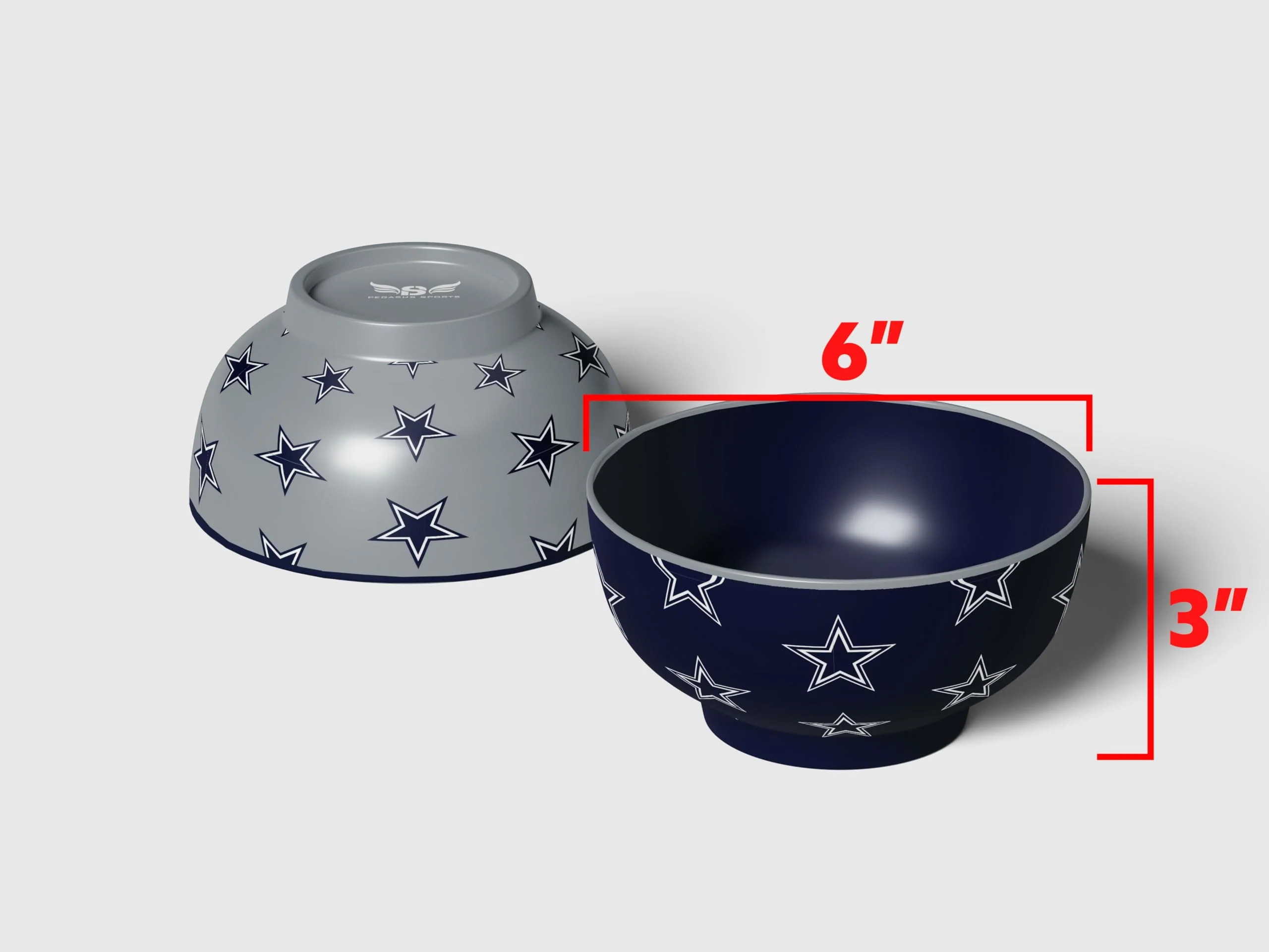 Pegasus Sports NFL Dallas Cowboys Home and Away 2 Pack Serving Bowls - Image 3