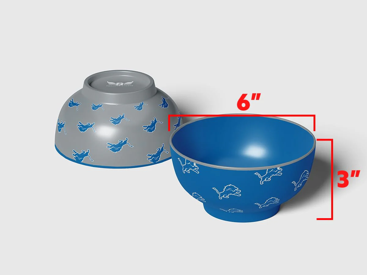 Pegasus Sports NFL Detroit Lions Home and Away 2 Pack Serving Bowls - Image 3
