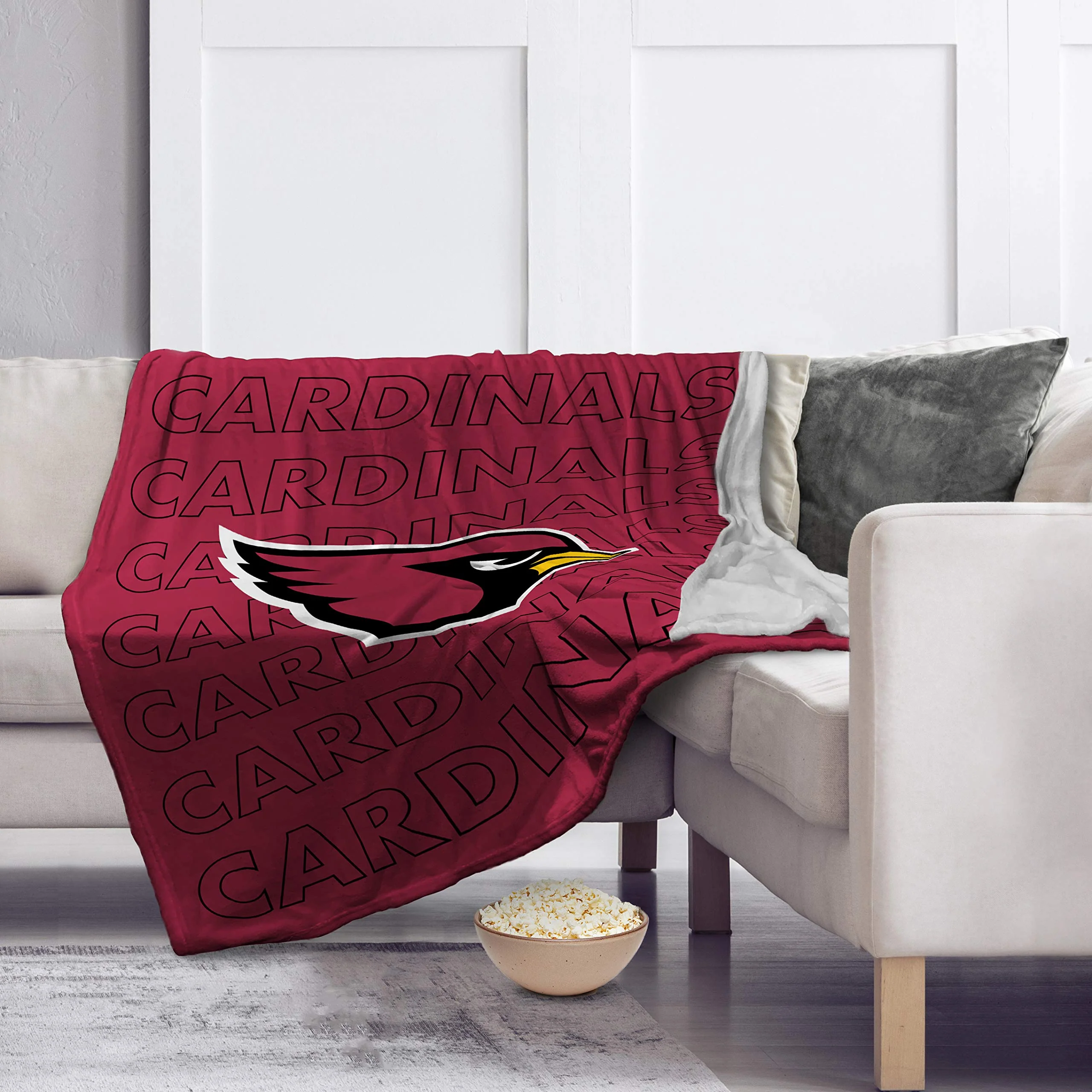 Pegasus Sports NFL Echo Team Wordmark Plush Blanket- Arizona Cardinals, Team Color, 60x70 - Image 3