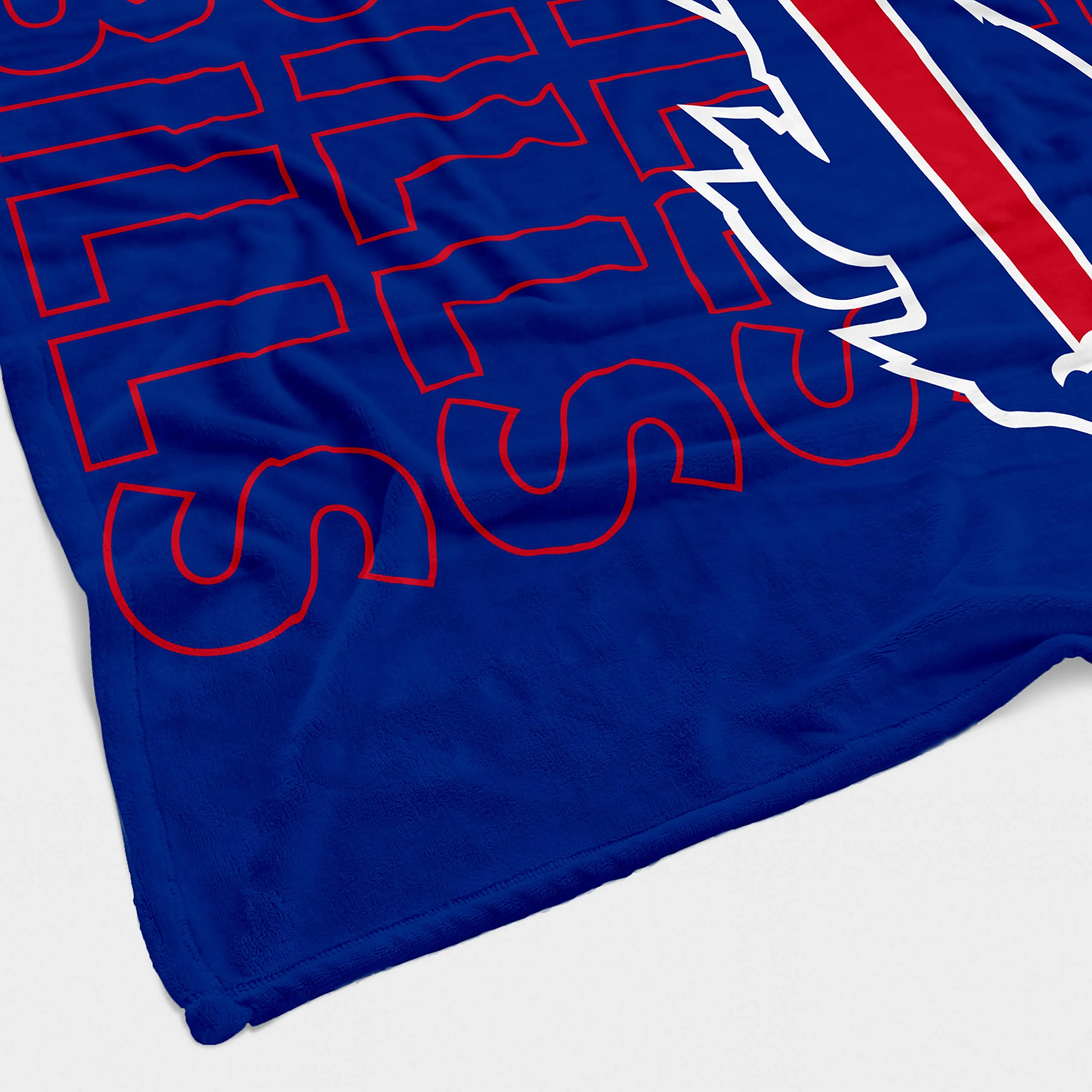 Pegasus Sports NFL Echo Team Wordmark Plush Blanket- Buffalo Bills, Team Color, 60x70 - Image 3