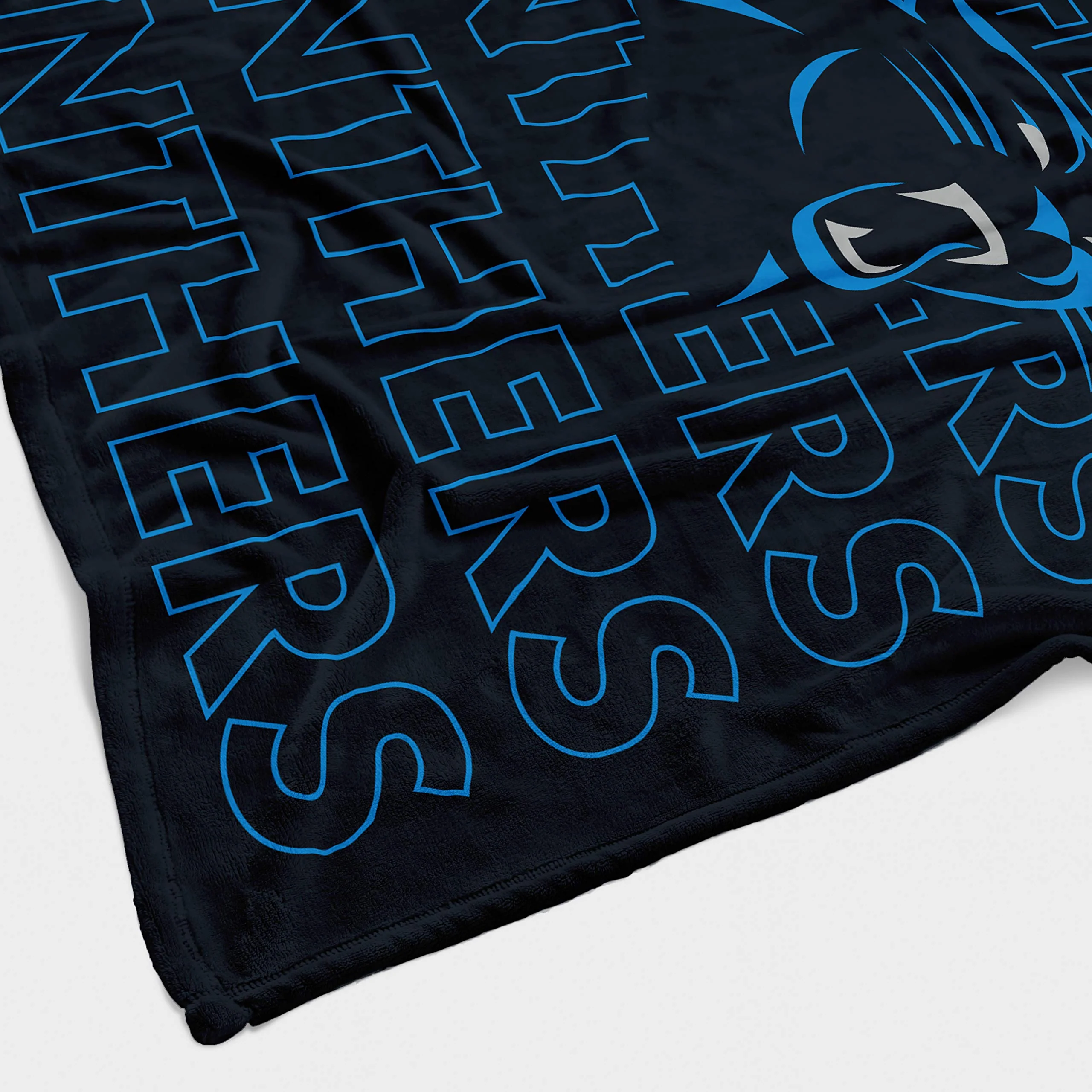 Pegasus Sports NFL Echo Team Wordmark Plush Blanket- Carolina Panthers, 60x70 - Image 4