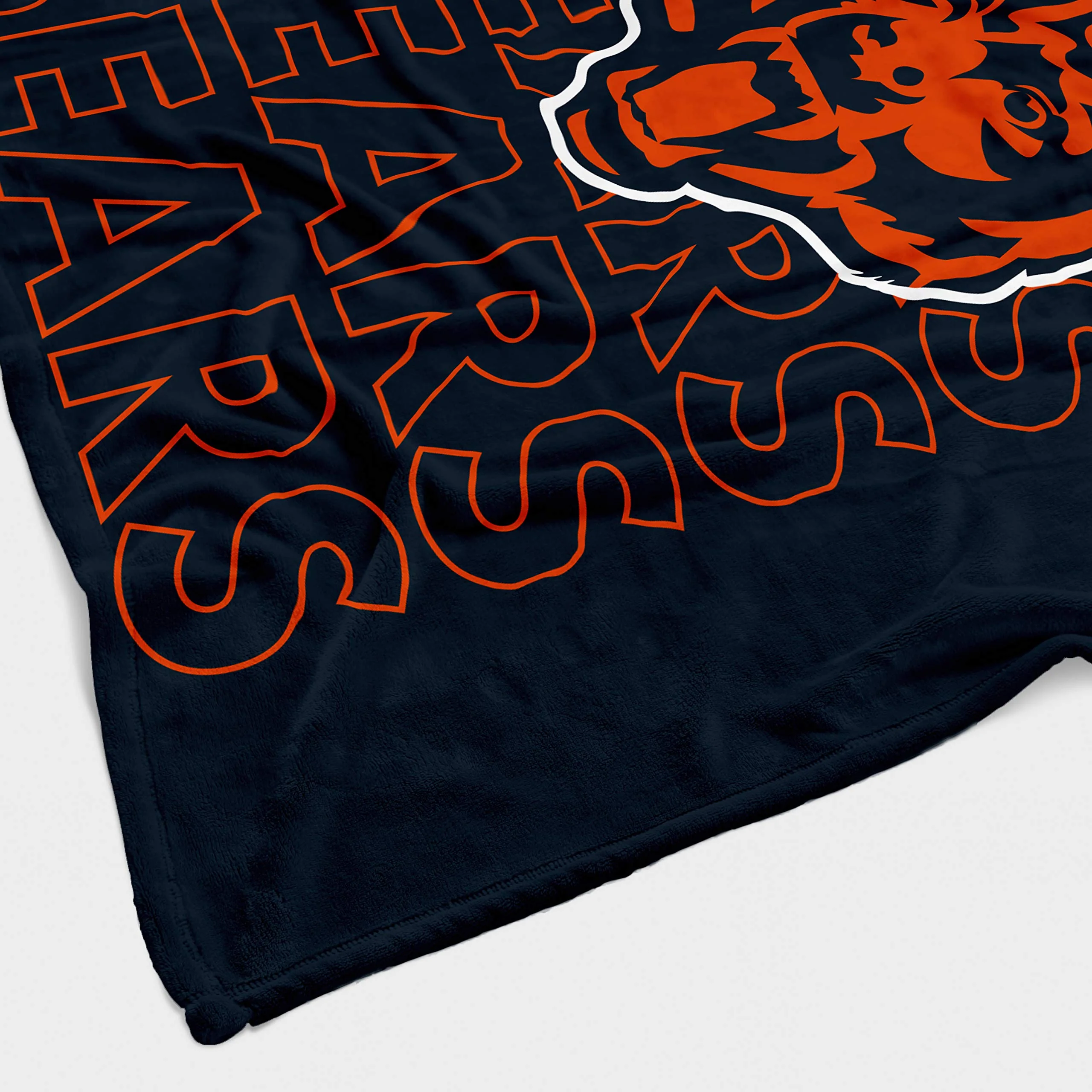 Pegasus Sports NFL Echo Team Wordmark Plush Blanket- Chicago Bears, Team Color, 60x70 - Image 4