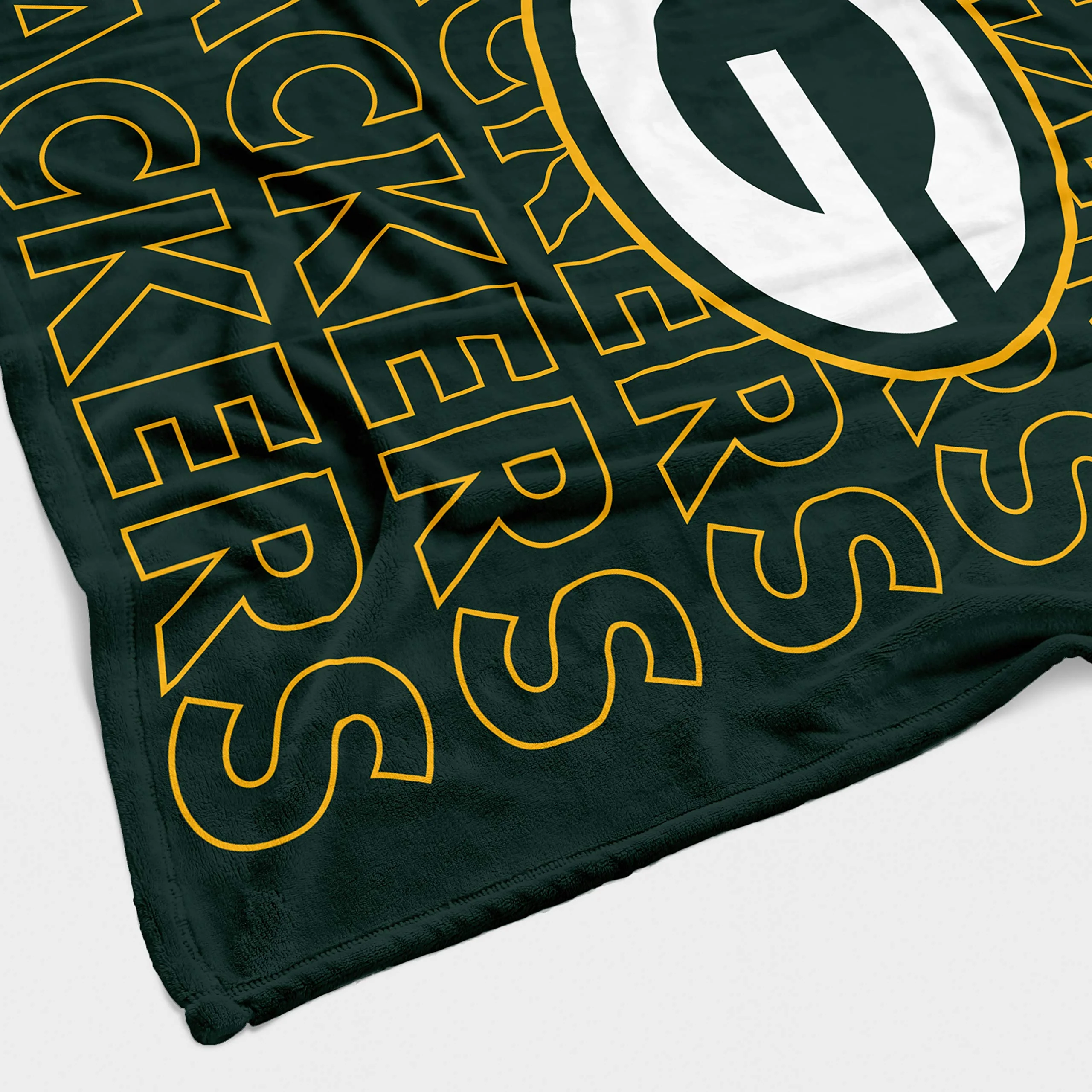 Pegasus Sports NFL Echo Team Wordmark Plush Blanket- Green Bay Packers, Team Color, 60x70 - Image 3