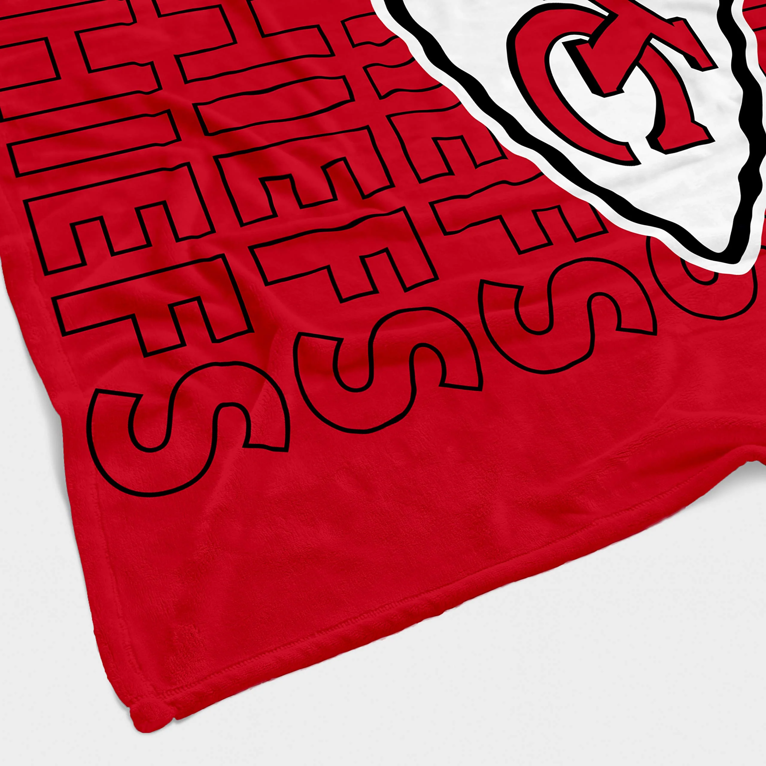 Pegasus Sports NFL Echo Team Wordmark Plush Blanket- Kansas City Chiefs, Team Color, 60x70 - Image 4